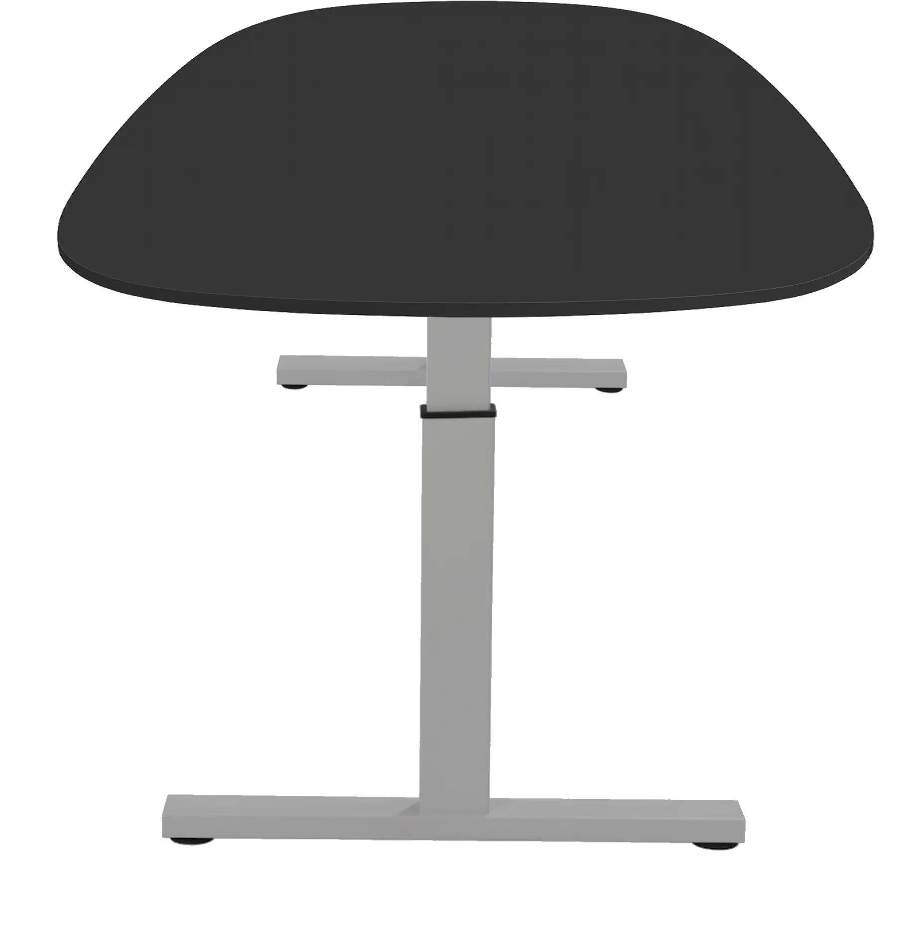 Vamo T-poot Vergadertafel Deens Ovaal 240x120cm Aluminium - Zwart