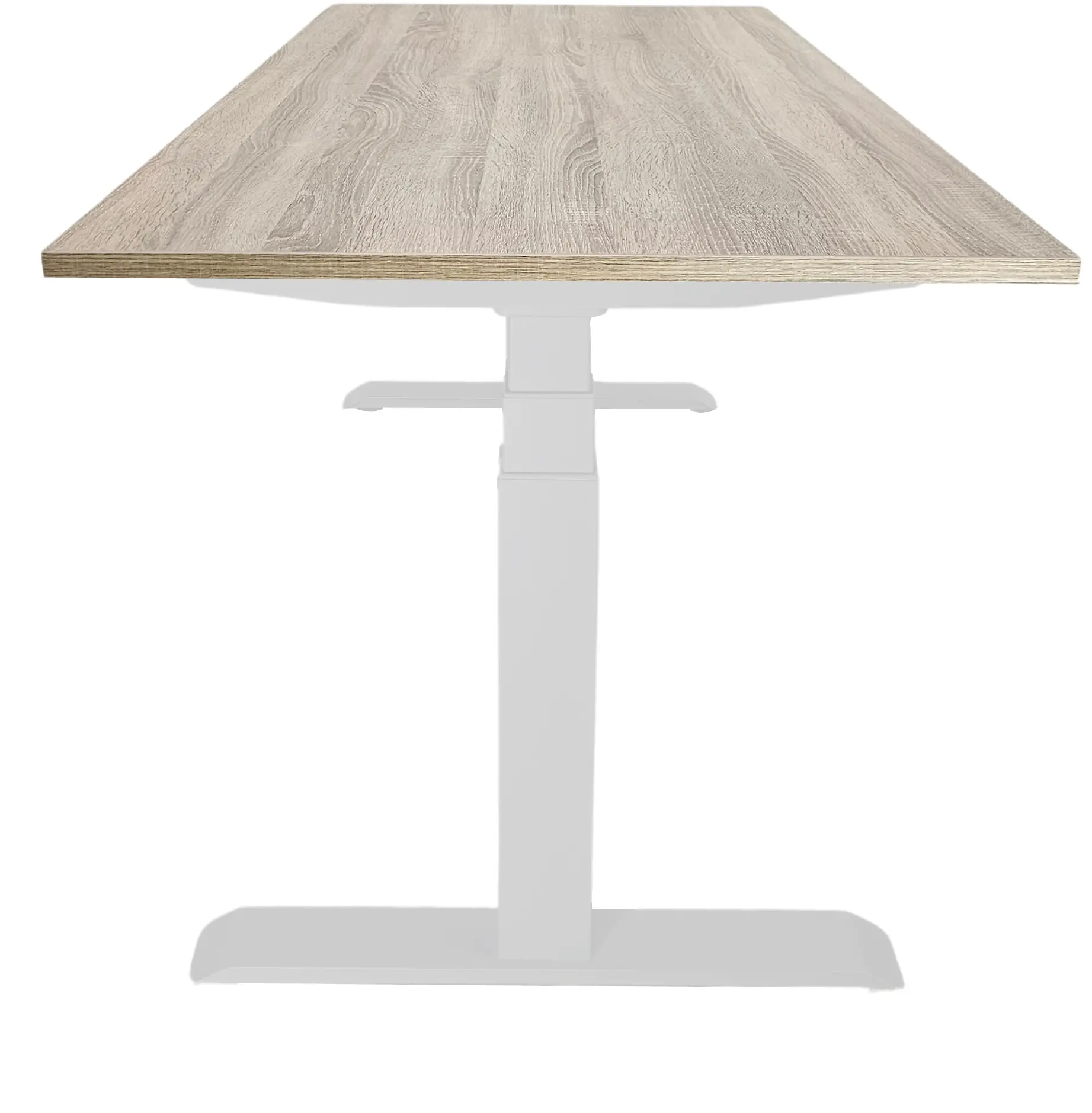Zit-Sta Bureau Elektrisch 'Professional' EN-527 180x80cm Wit - Midden eiken
