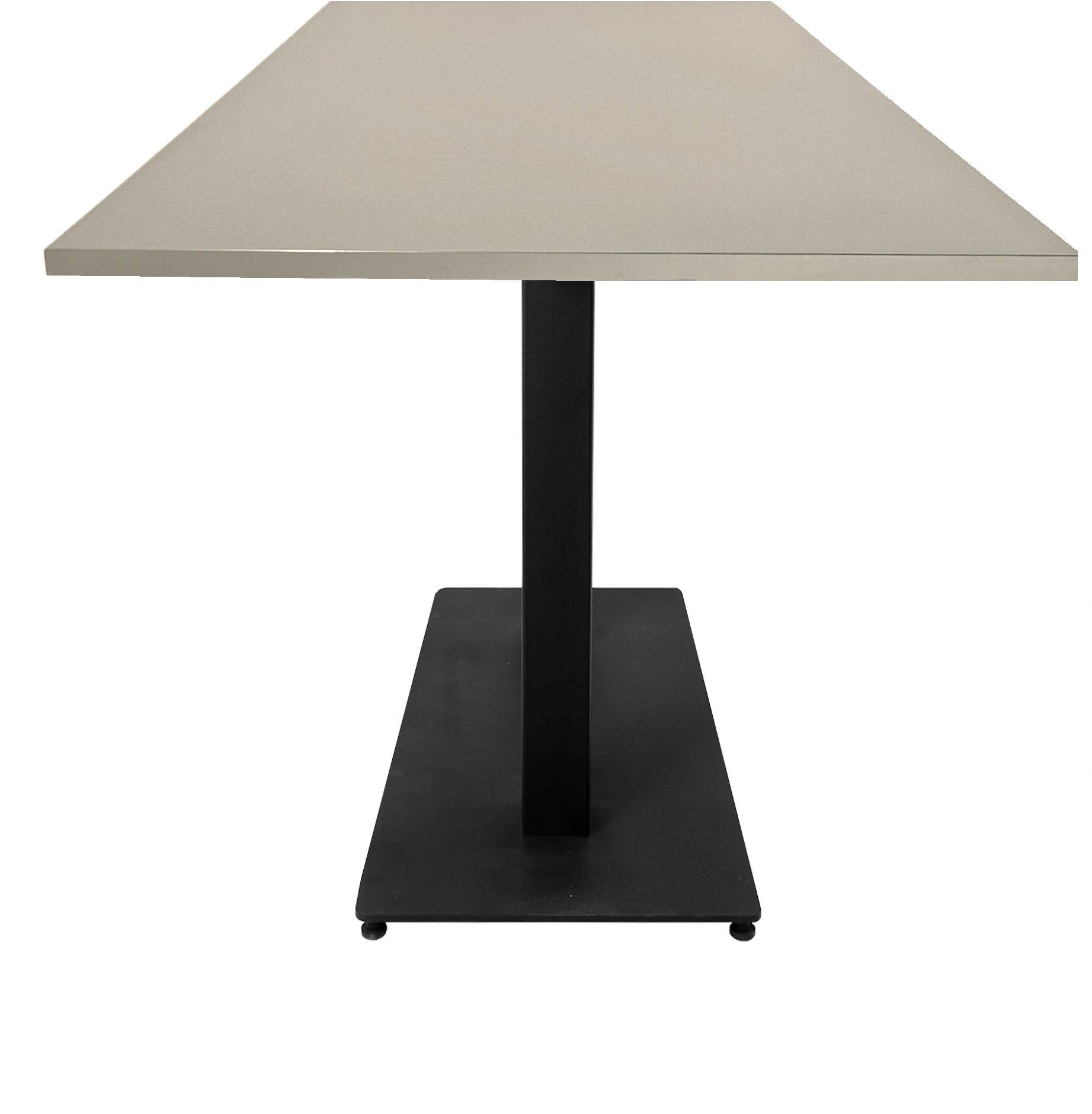 Lage Horecatafel met dubbele kolompoot 160x80cm Zwart Cuando