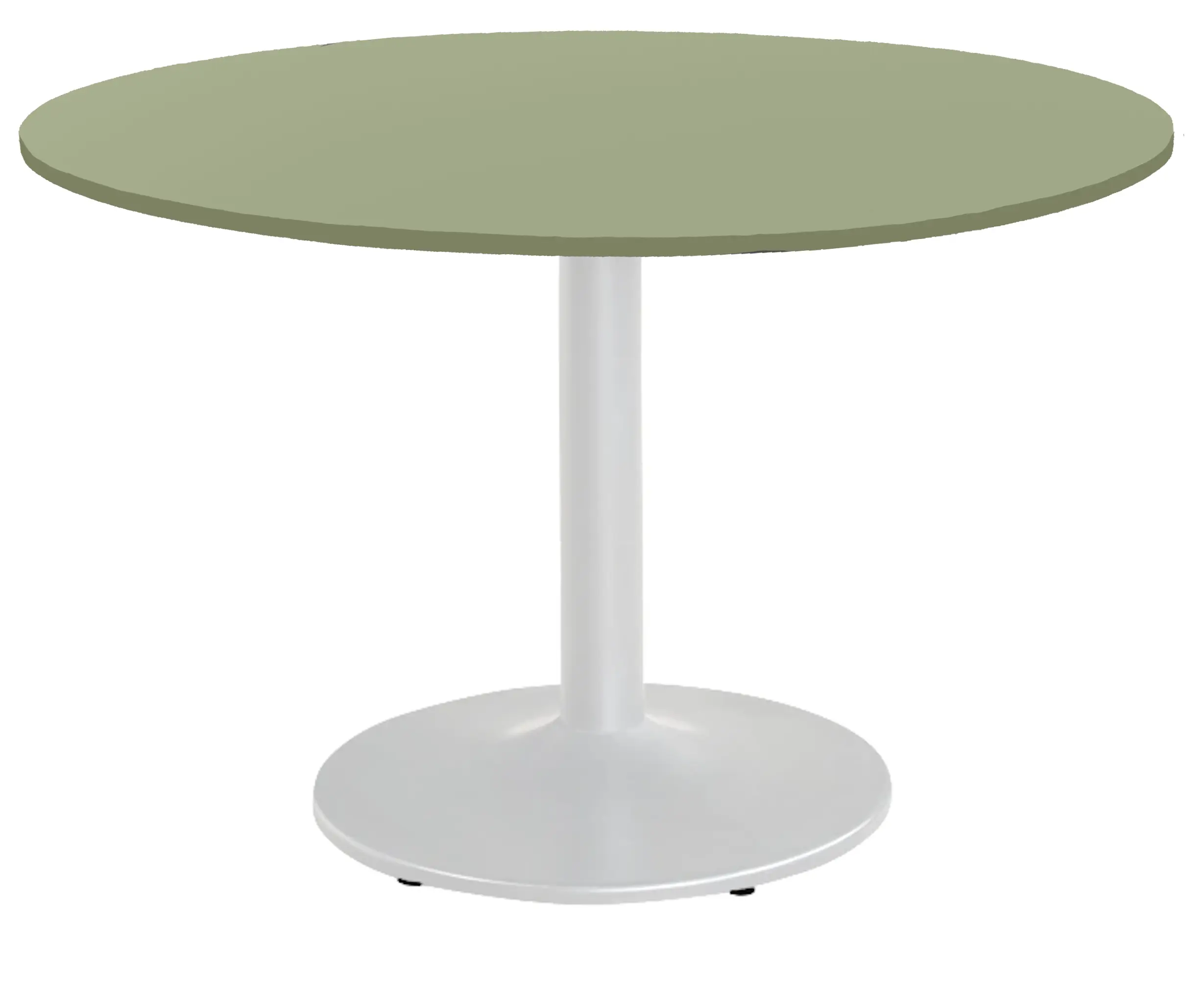 Vergadertafel rond Kolompoot Ø80cm Wit Pine