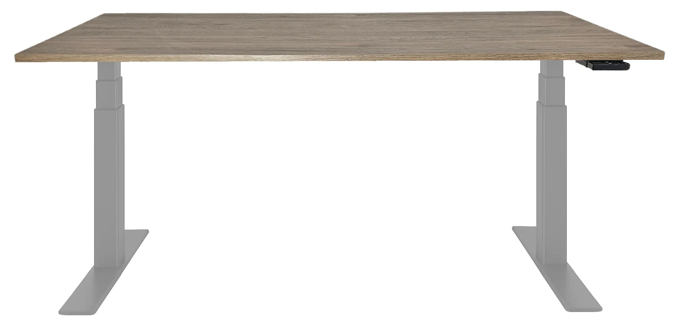 Zit-Sta Bureau Elektrisch 'Deluxe' NPR-1813 200x80cm Aluminium - Hickory Noten