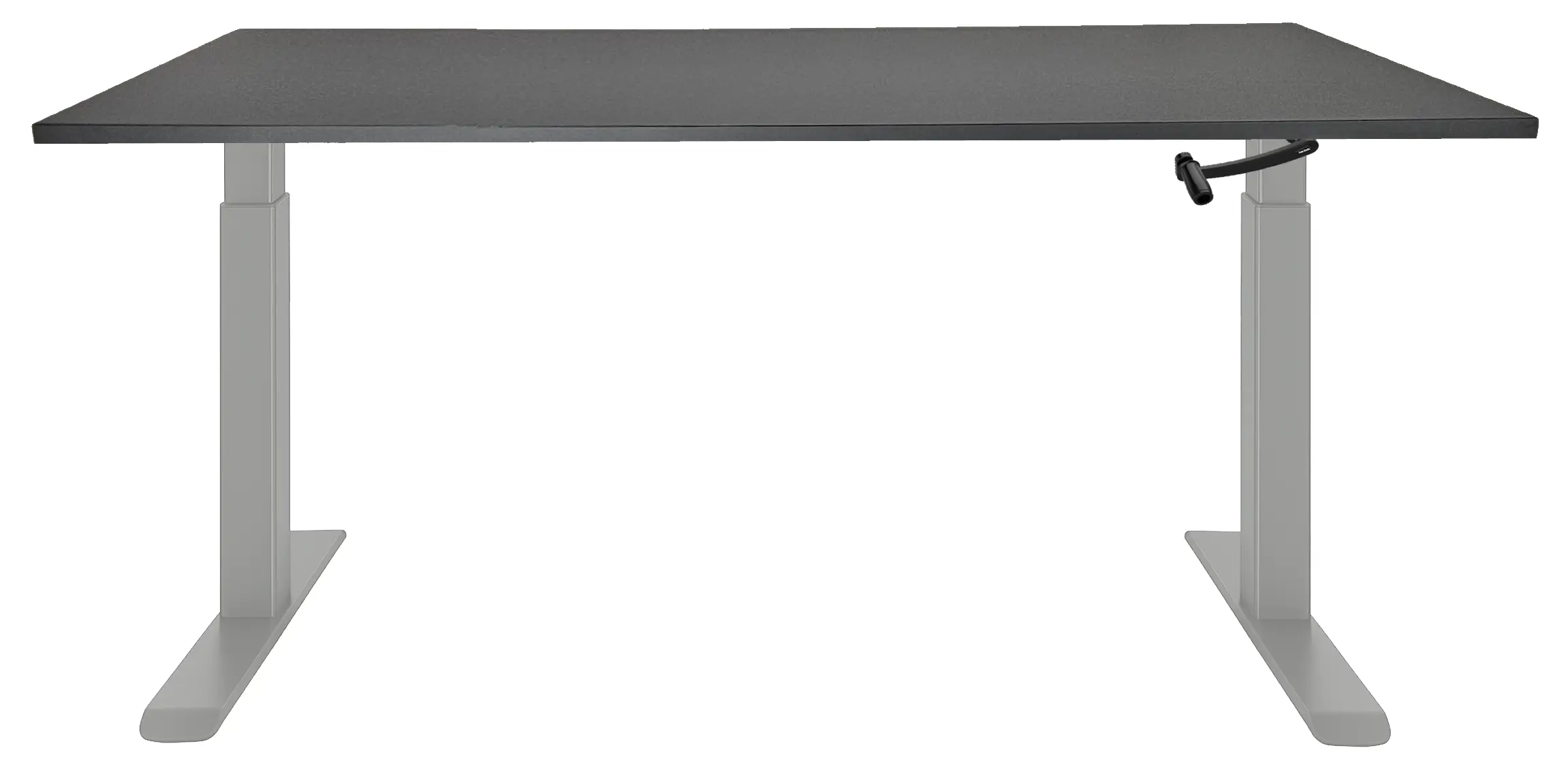 Zit-Sta Bureau Slinger Verstelbaar 180x80cm Aluminium - Zwart
