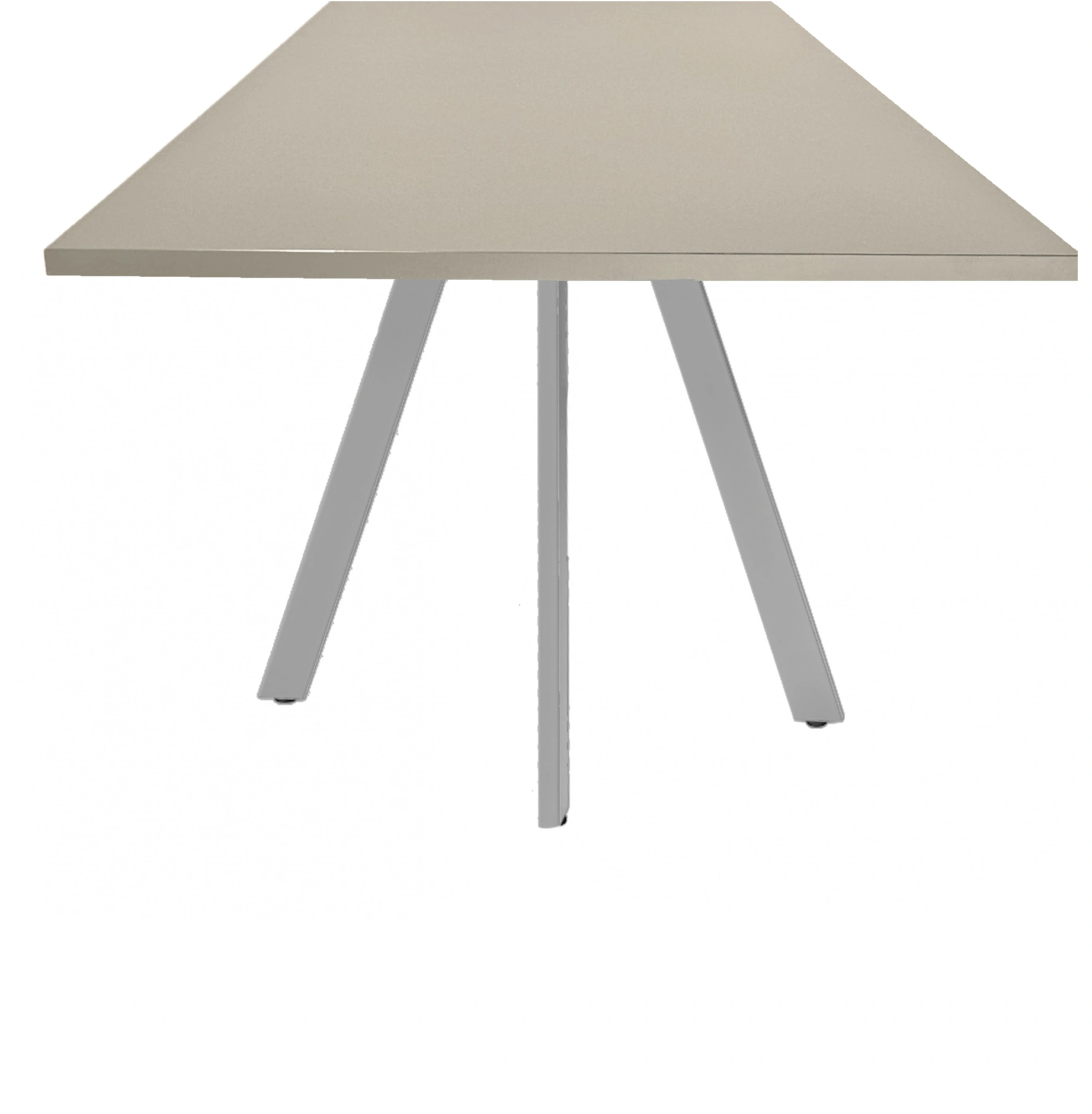 Spinpoot Vergadertafel recht 200x100cm Aluminium Cuando