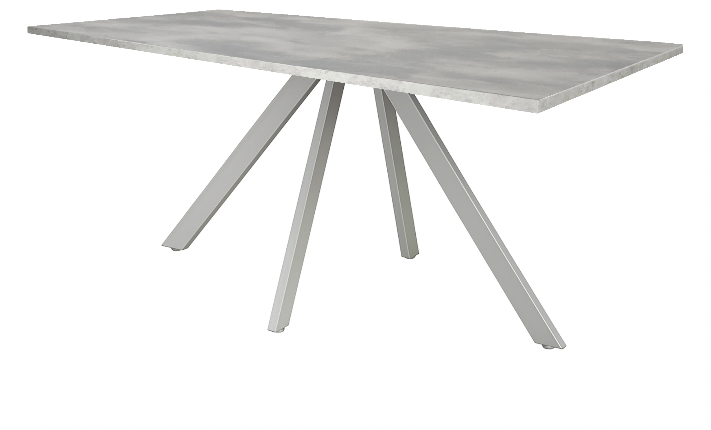 Spinpoot Vergadertafel recht 160x80cm Aluminium Oxyd