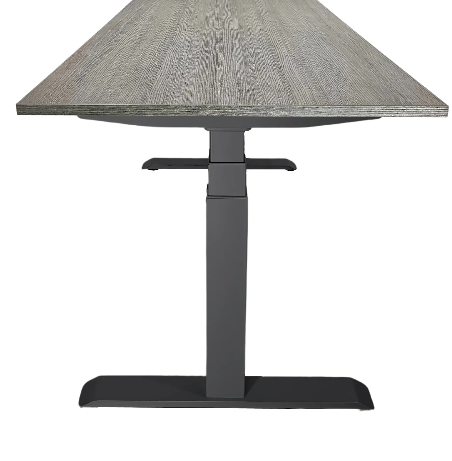 Zit-Sta Bureau Elektrisch 'Professional' EN-527 200x80cm Zwart - Bruin eiken