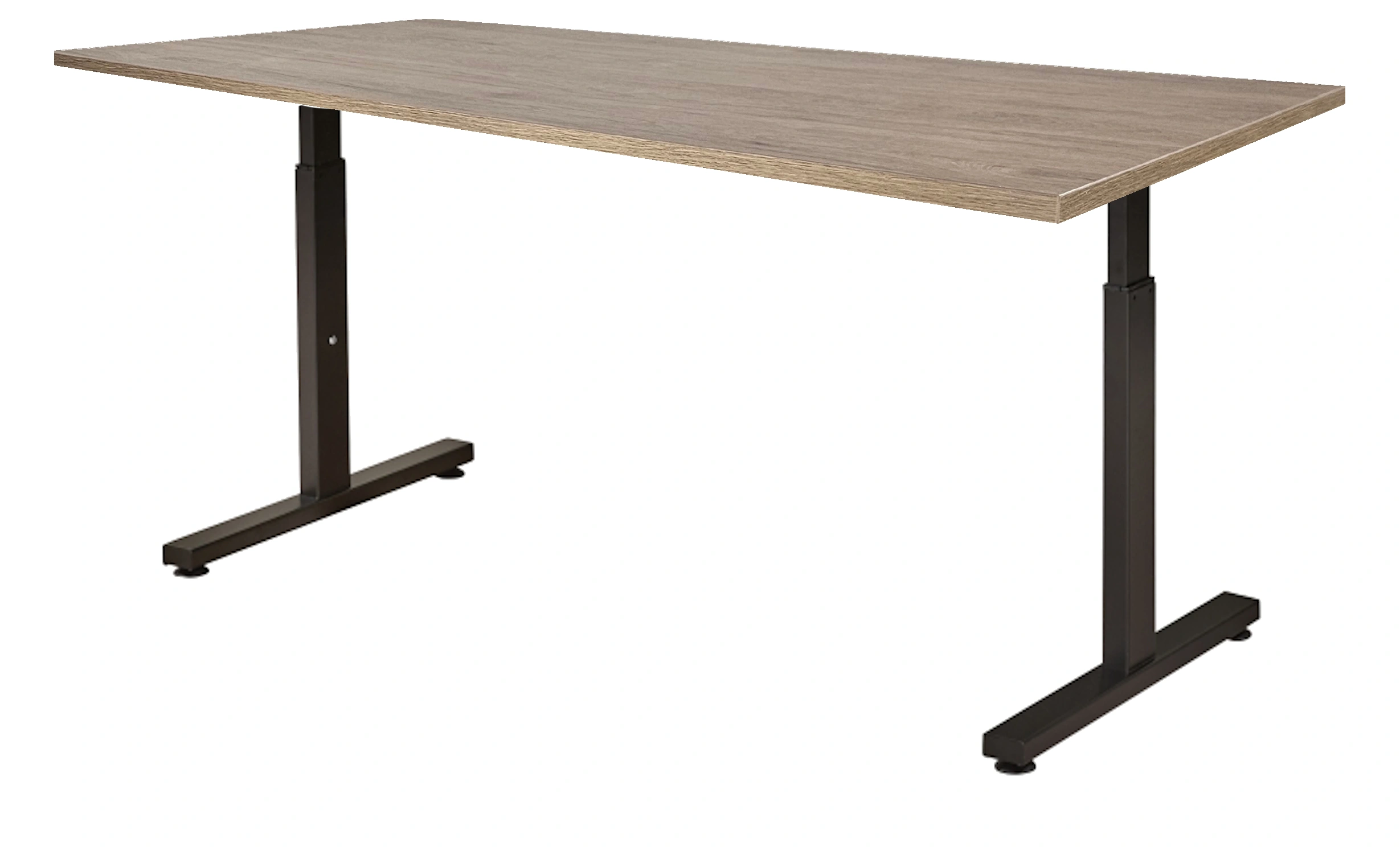 Vamo T-poot Vergadertafel recht 200x100cm Zwart Hickory Noten