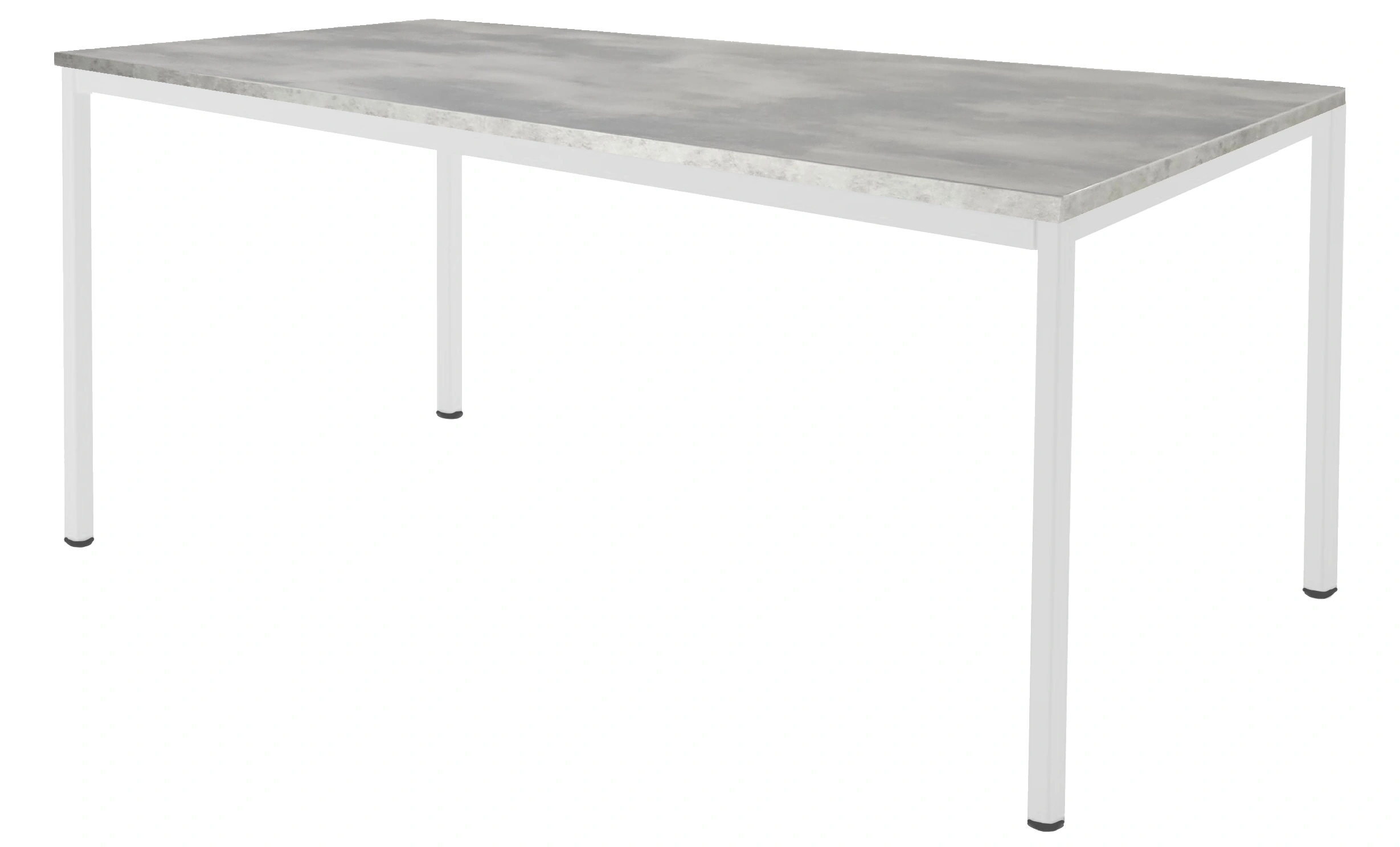 Budget 4-poots Kantinetafel recht 180x80cm Wit Oxyd