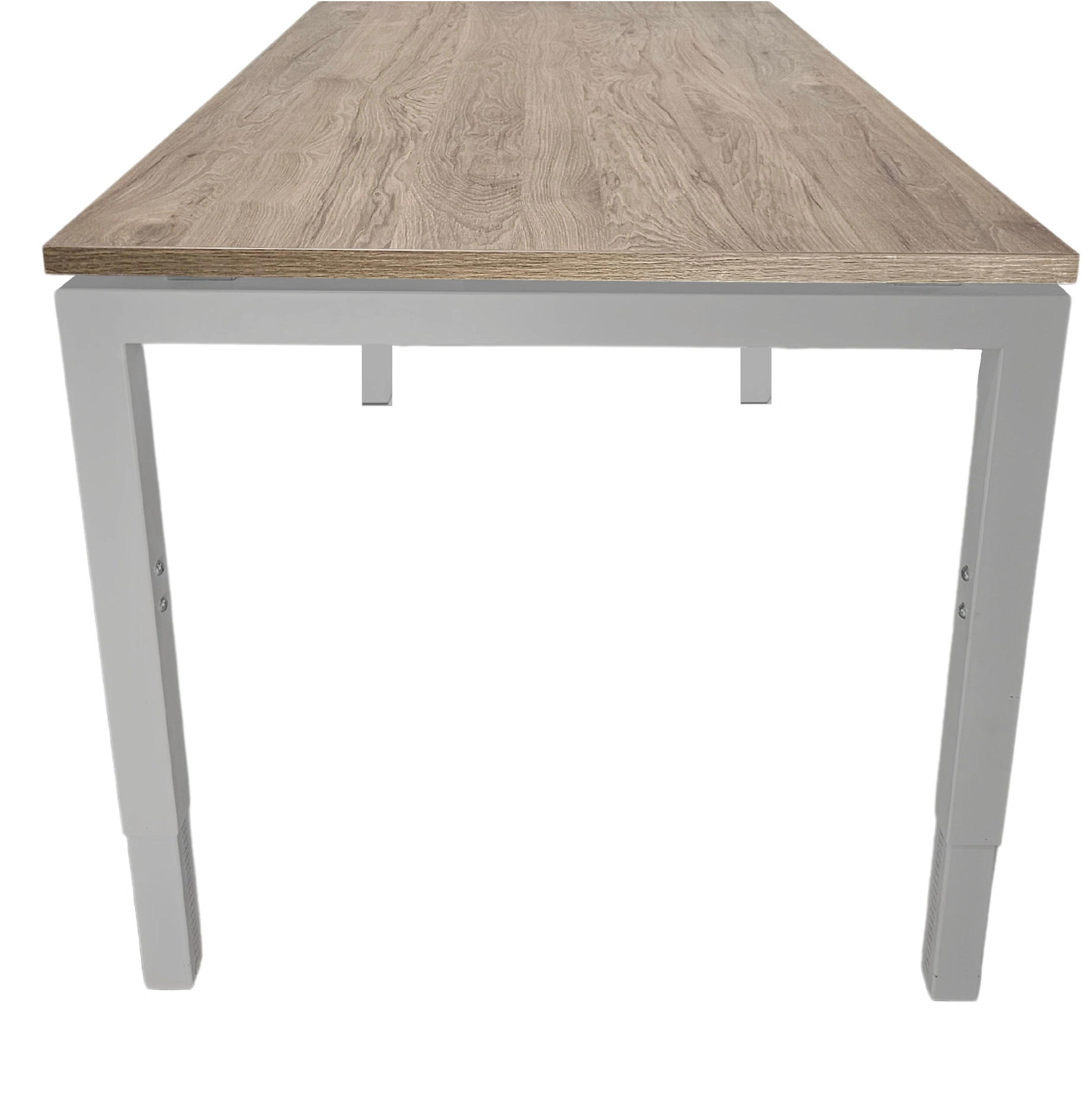 Vida 4-poots Vergadertafel recht 140x80cm Aluminium Hickory Noten