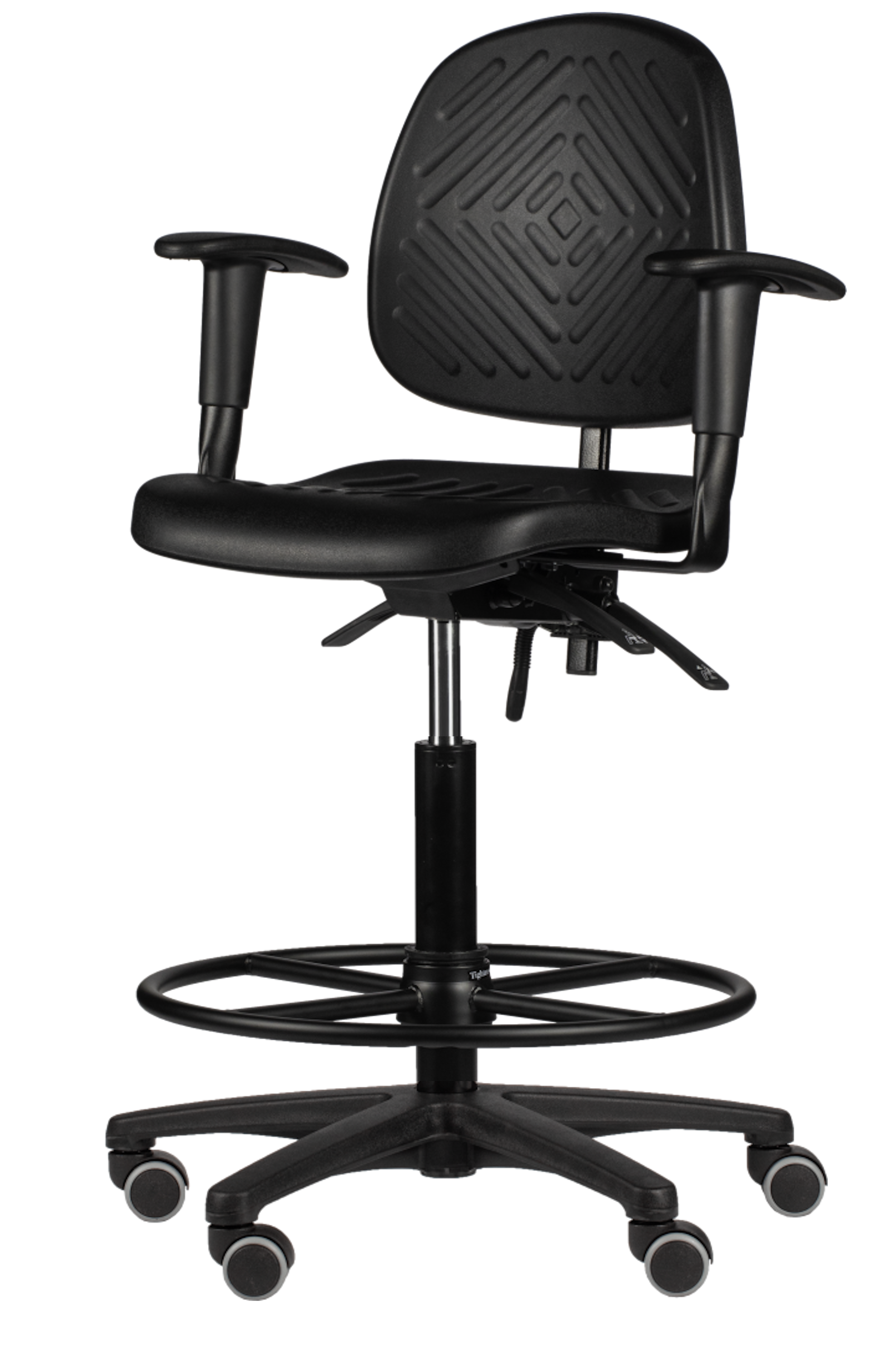 Werkstoel Professional Zwart (PUR) Met armleggers