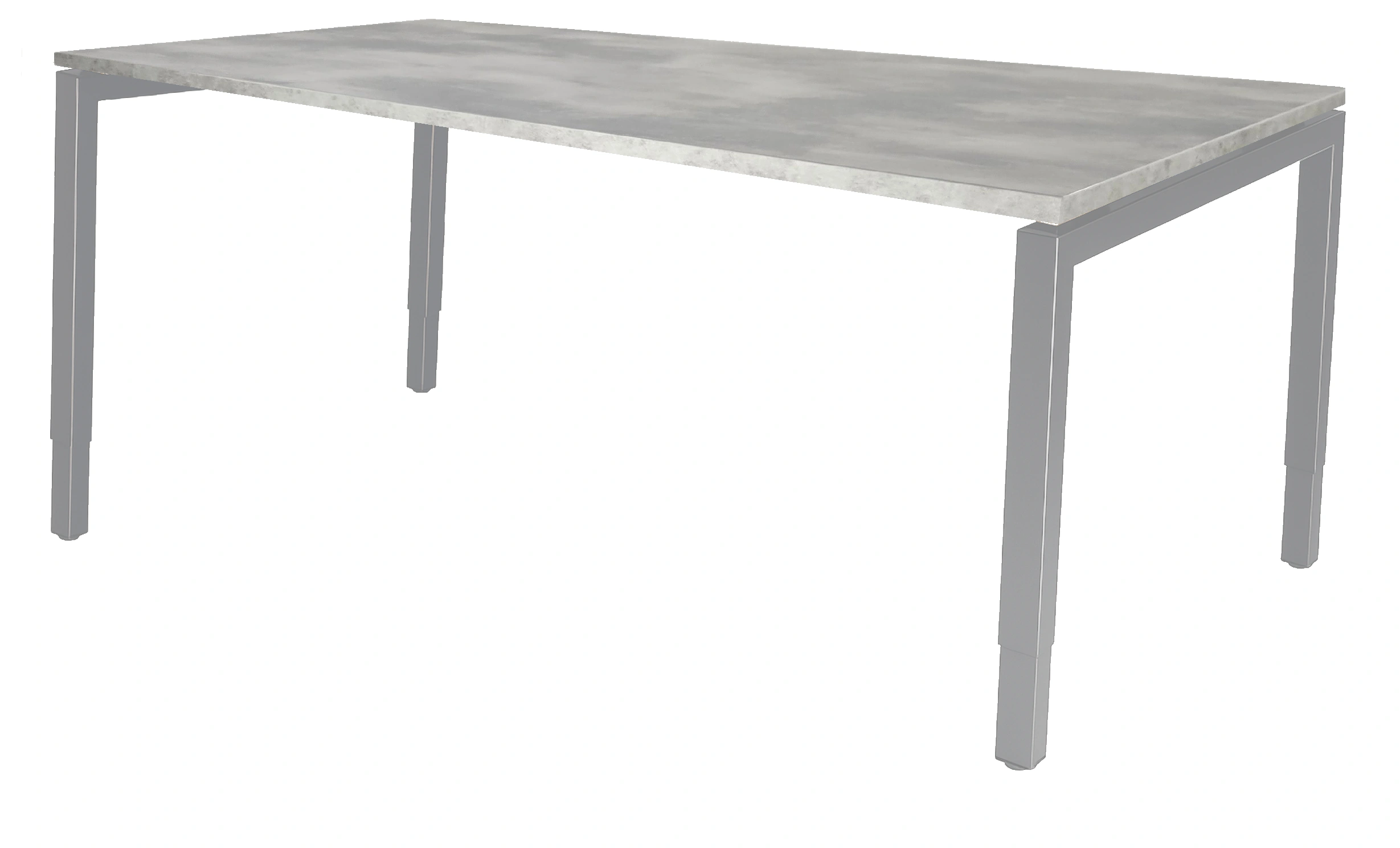 Verstelbaar Bureau Vida 4-poots 180x80cm Aluminium Oxyd