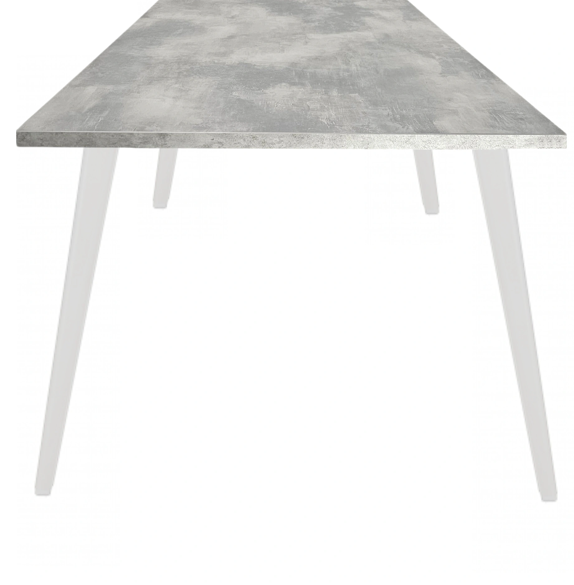 Real-poot Vergadertafel recht 140x80cm Wit Oxyd