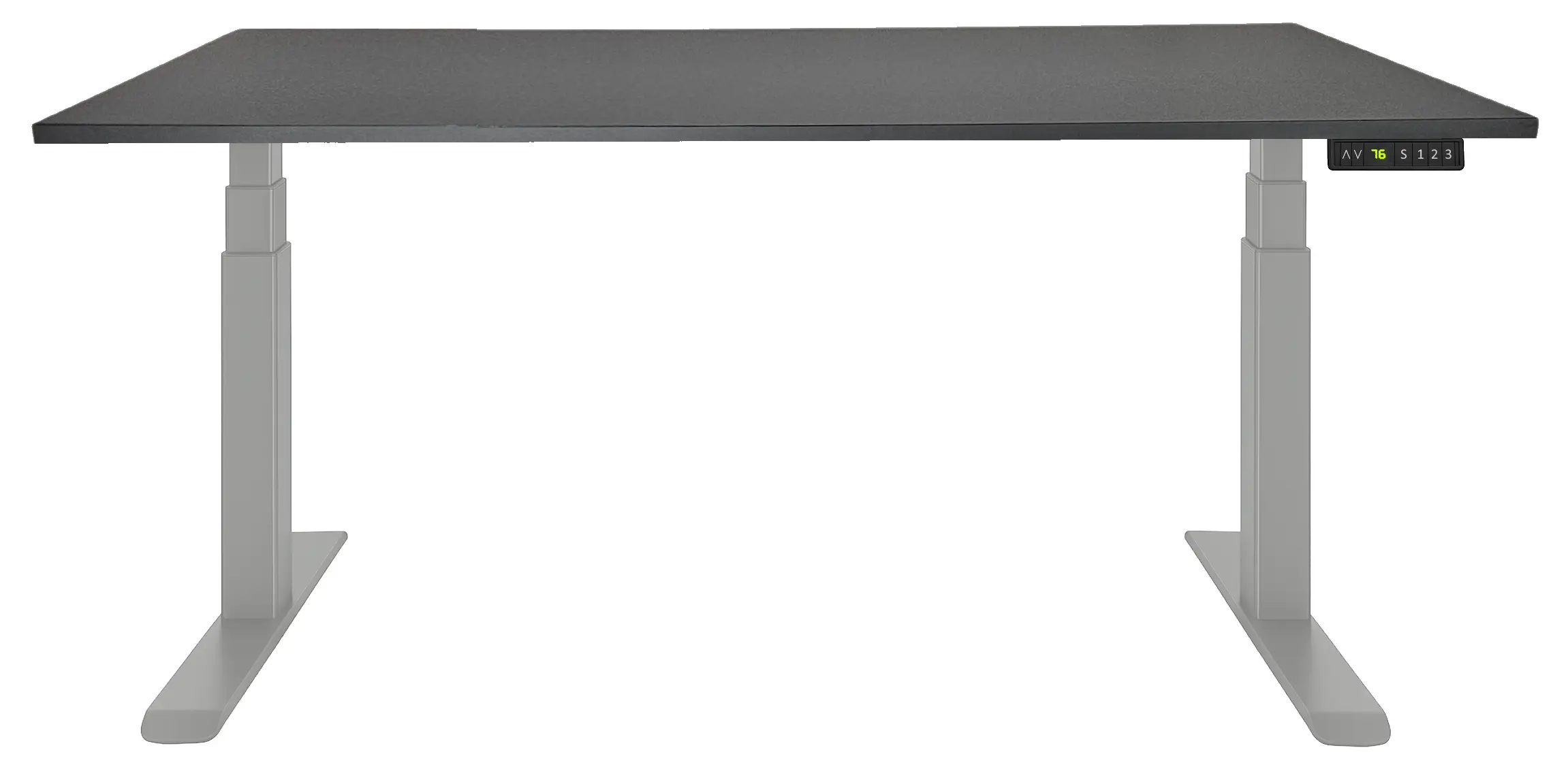 Zit-Sta Bureau Elektrisch 'Professional' EN-527 200x80cm Aluminium - Zwart