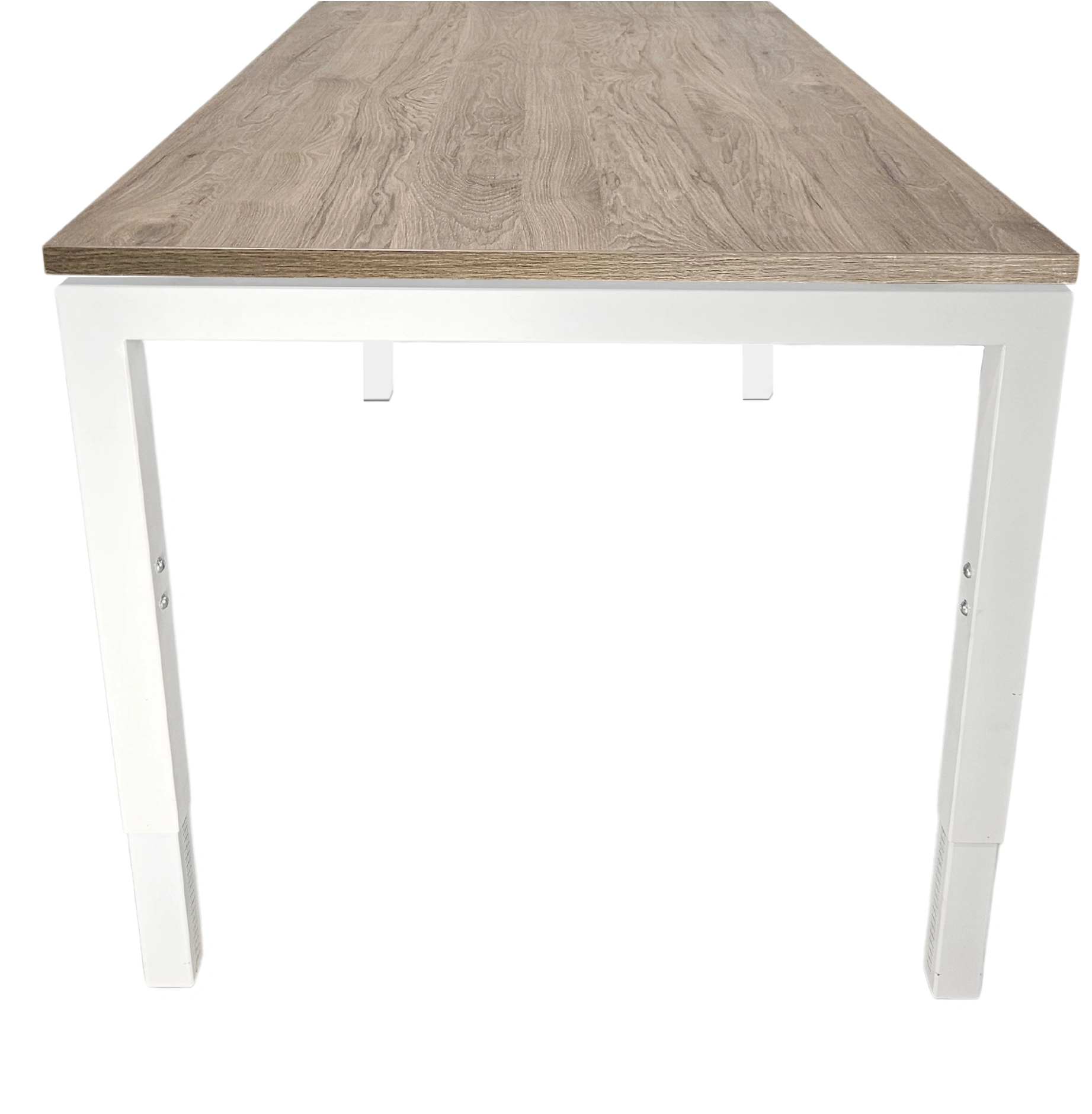 Verstelbaar Bureau Vida 4-poots 120x80cm Wit Hickory Noten