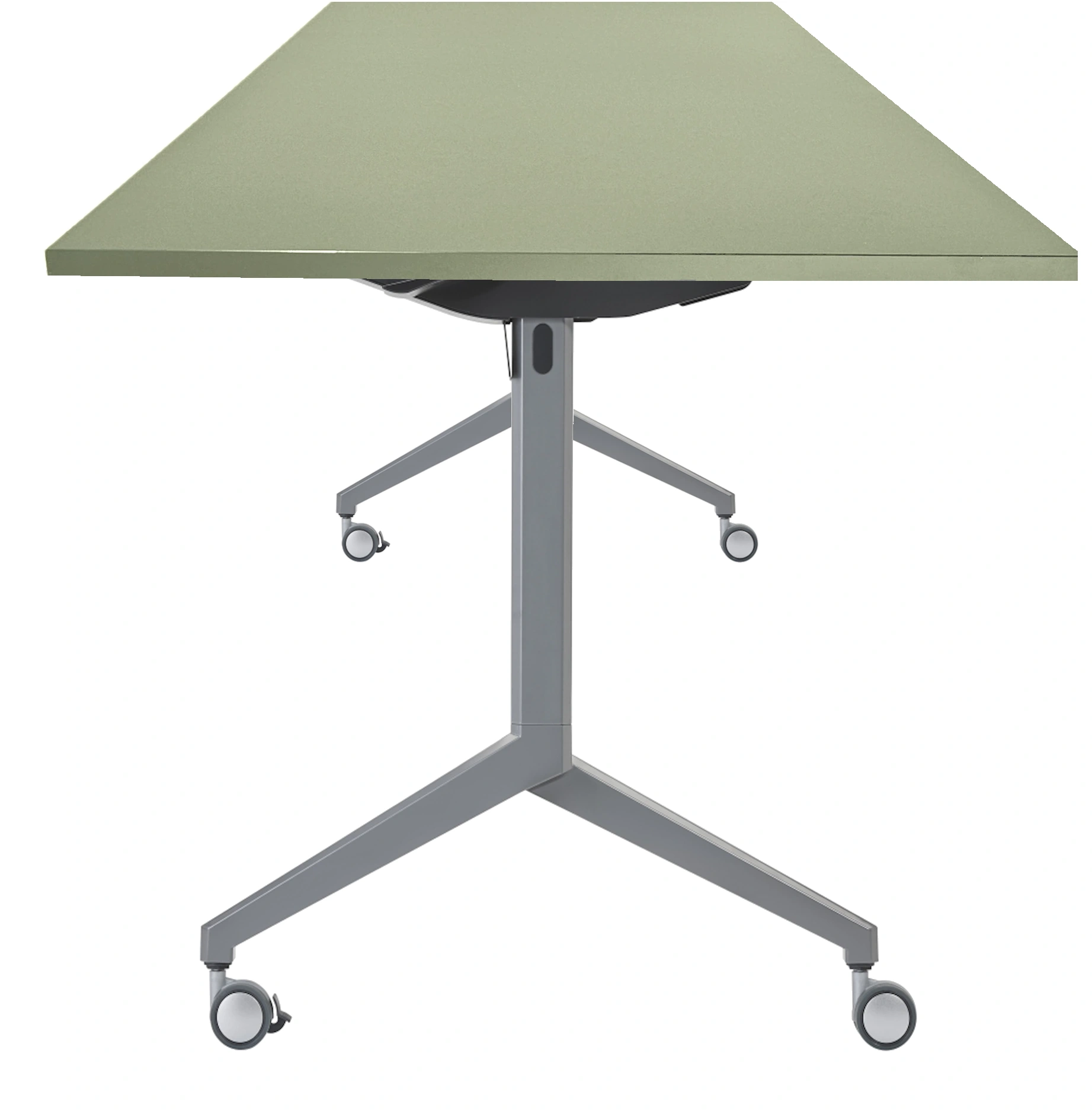 Inklapbare en verrijdbare Kantinetafel recht 120x80cm Aluminium Pine