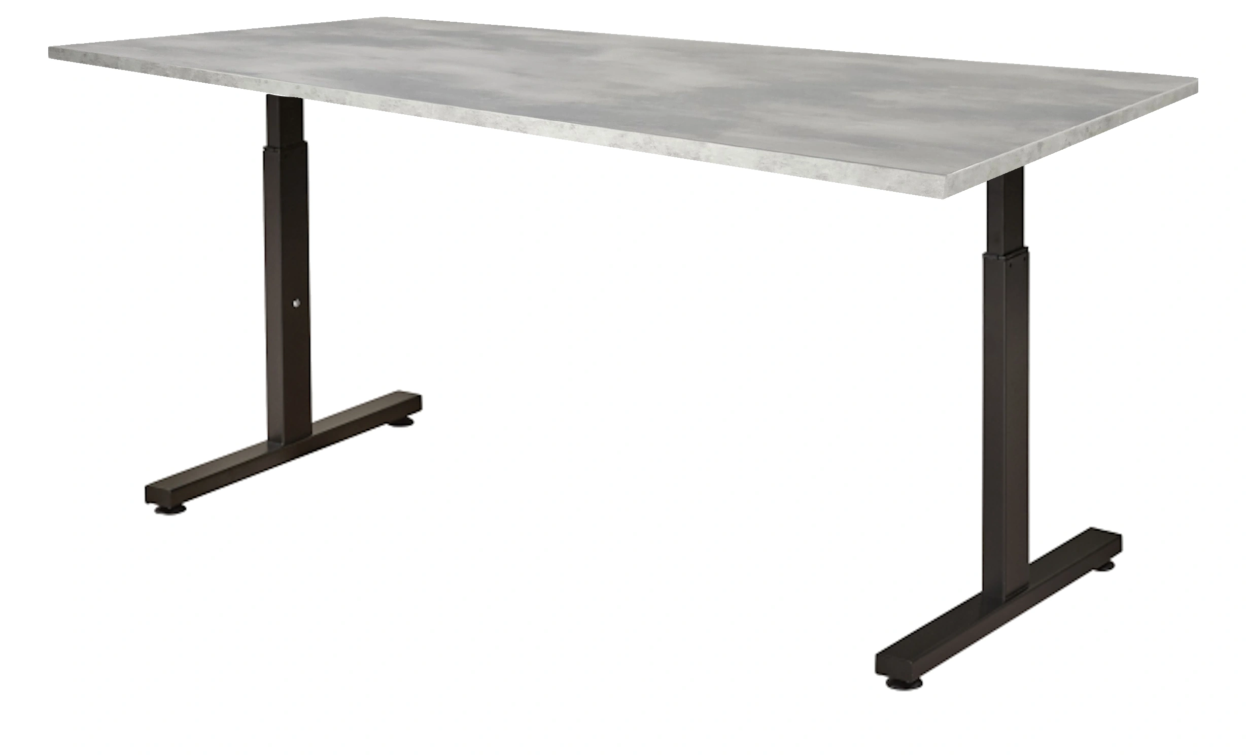 Vamo T-poot Vergadertafel recht 140x80cm Zwart Oxyd