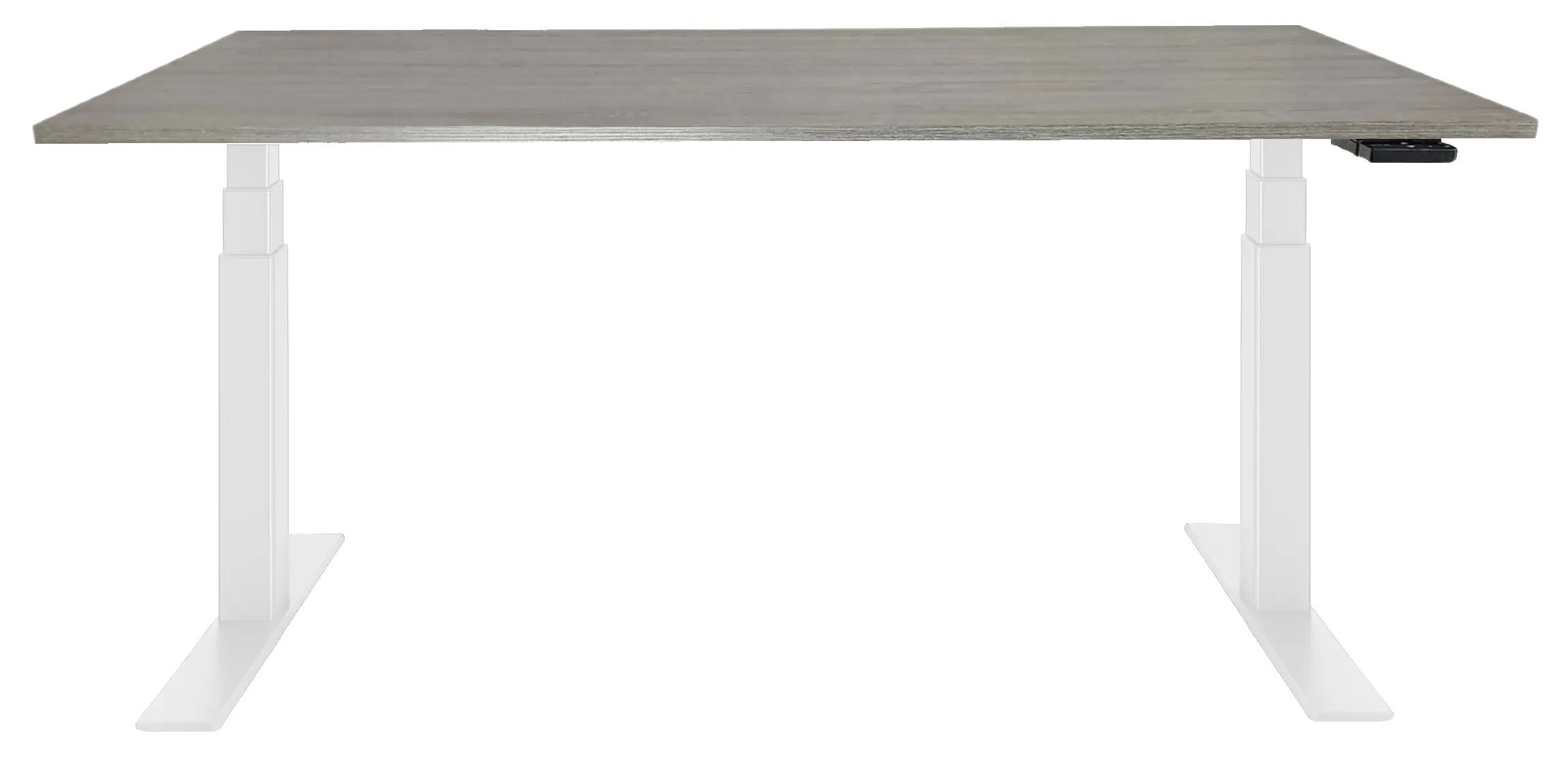 Zit-Sta Bureau Elektrisch 'Deluxe' NPR-1813 140x80cm Wit - Bruin eiken