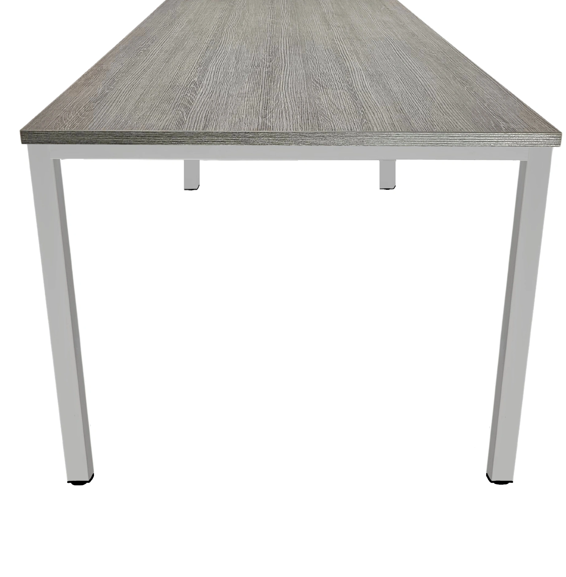 Budget 4-poots Kantinetafel recht 140x80cm Aluminium Bruin eiken