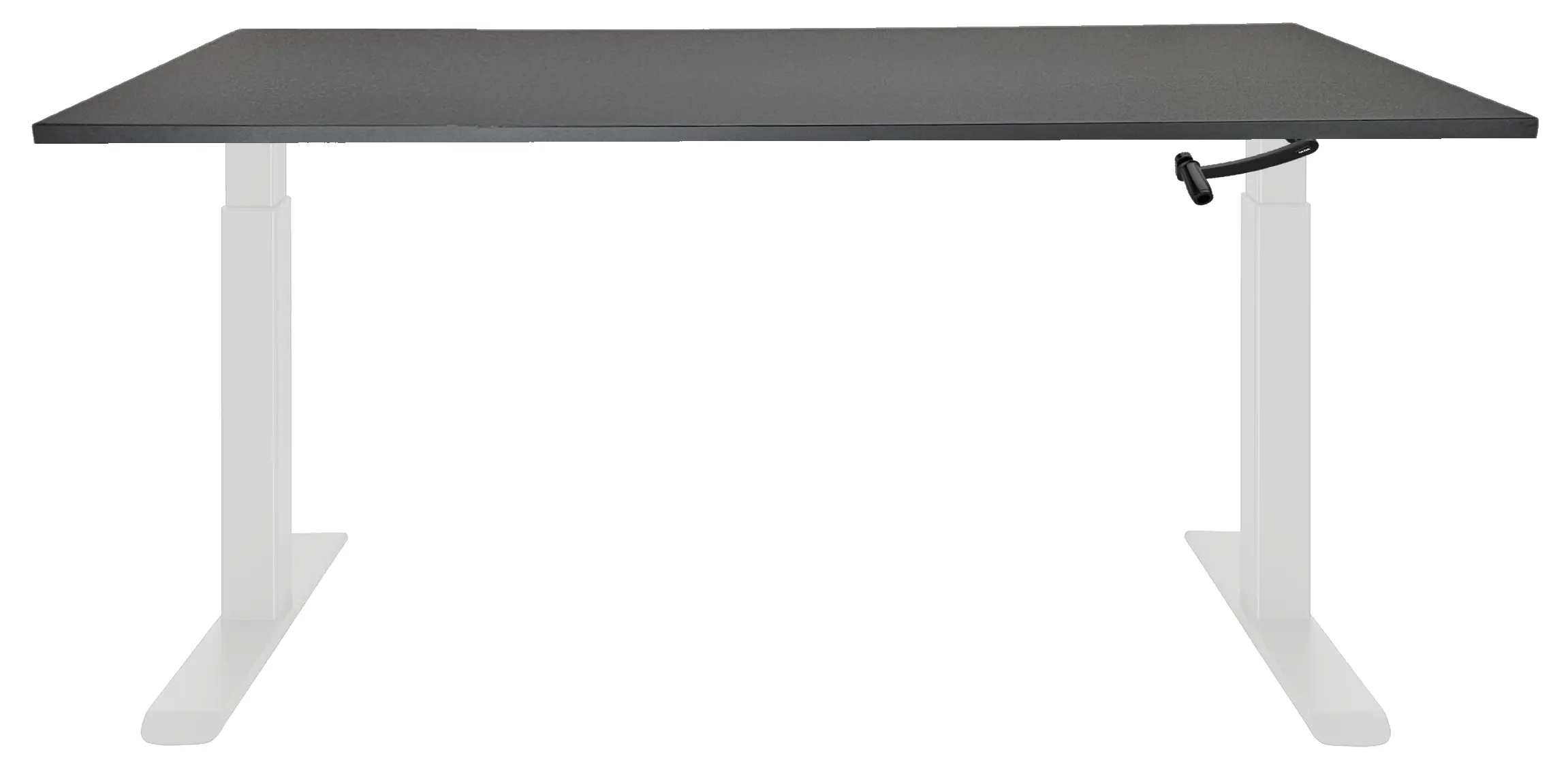 Zit-Sta Bureau Slinger Verstelbaar 140x80cm Wit - Zwart