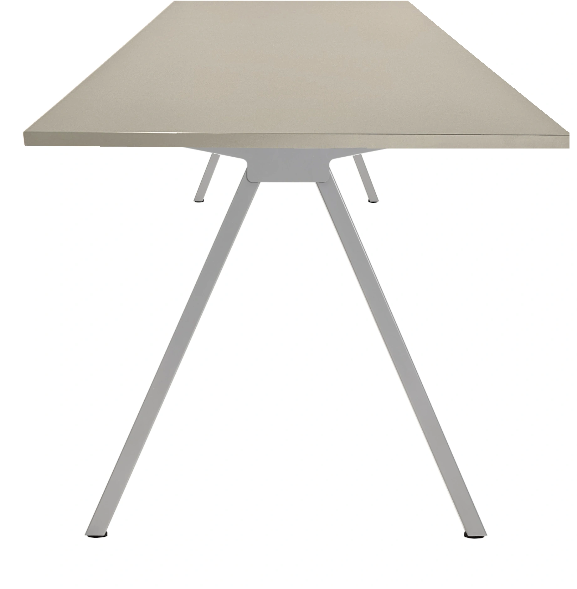 V-poot Kantinetafel recht 120x80cm Aluminium Cuando