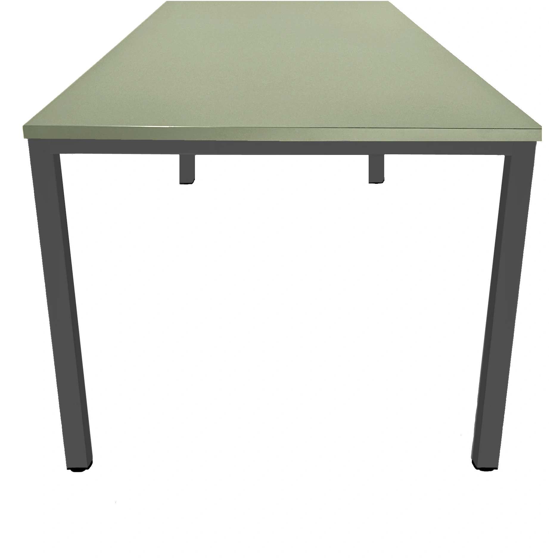 Budget 4-poots Vergadertafel recht 180x80cm Zwart Pine