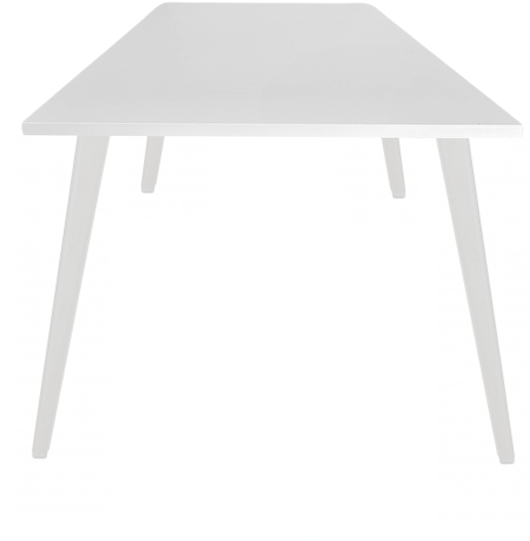 Real-poot Vergadertafel recht 200x80cm Wit Wit