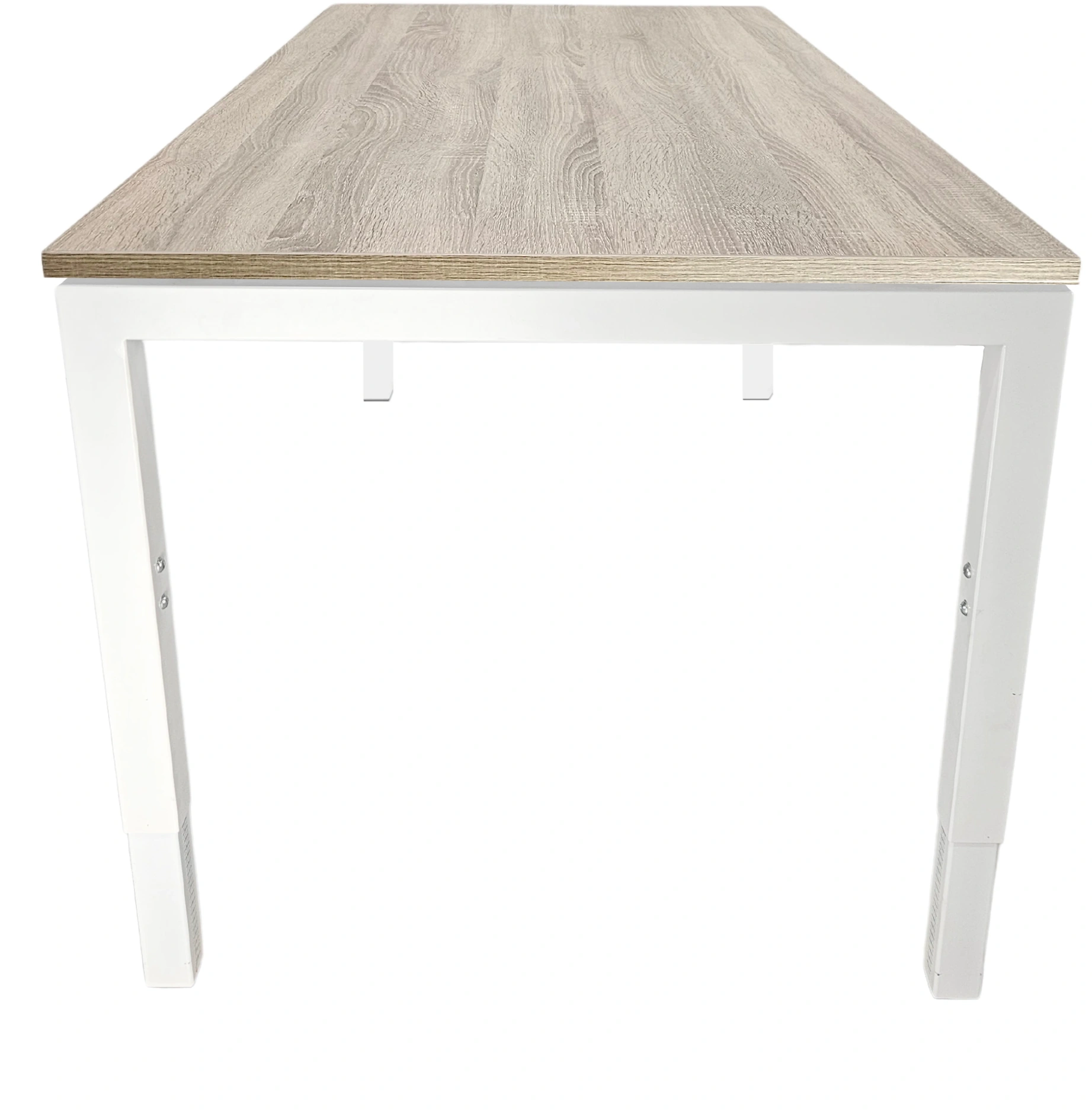 Verstelbaar Bureau Vida 4-poots 120x60cm Wit Midden eiken