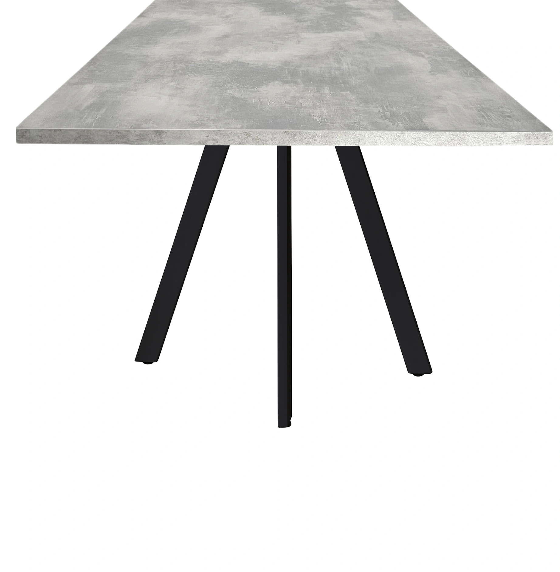 Spinpoot Vergadertafel recht 120x80cm Zwart Oxyd