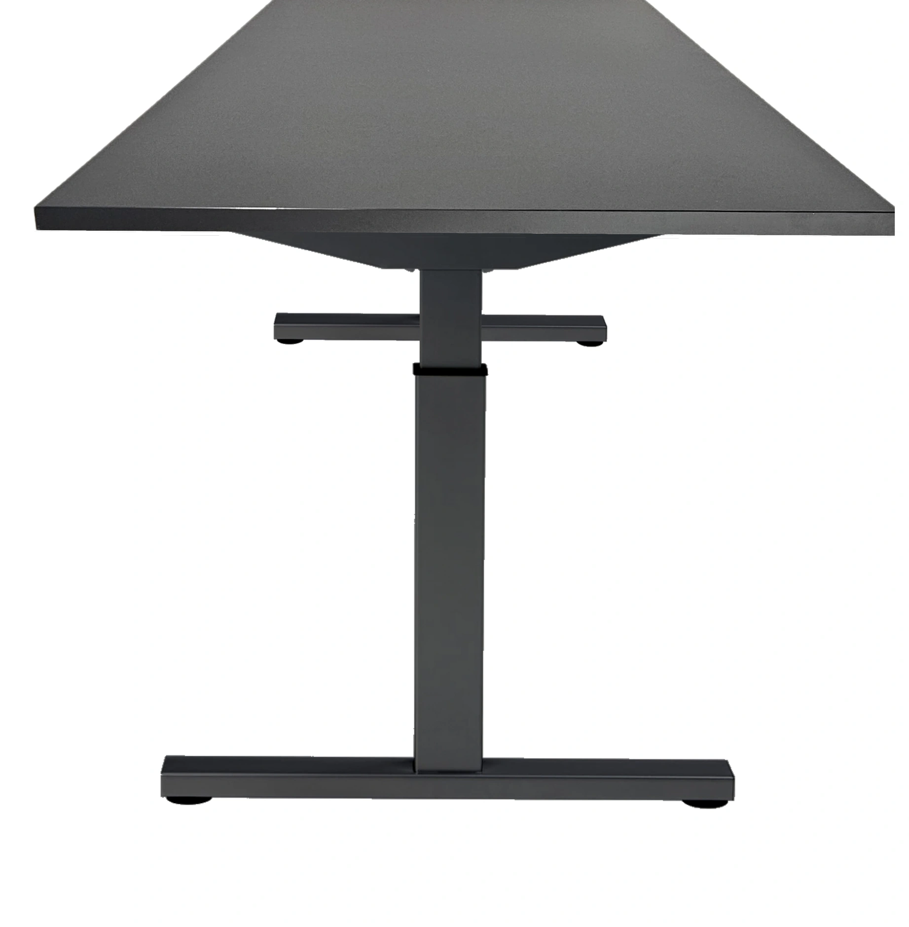 Verstelbaar Bureau Vamo T-poot 120x80cm Zwart Zwart