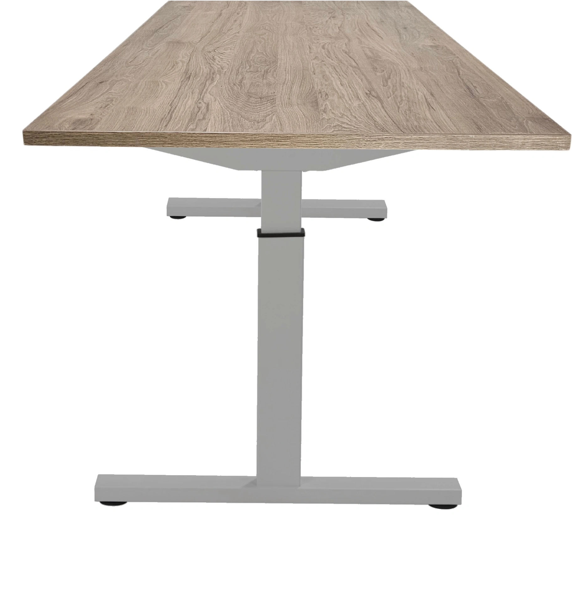Vamo T-poot Kantinetafel recht 120x80cm Aluminium Hickory Noten