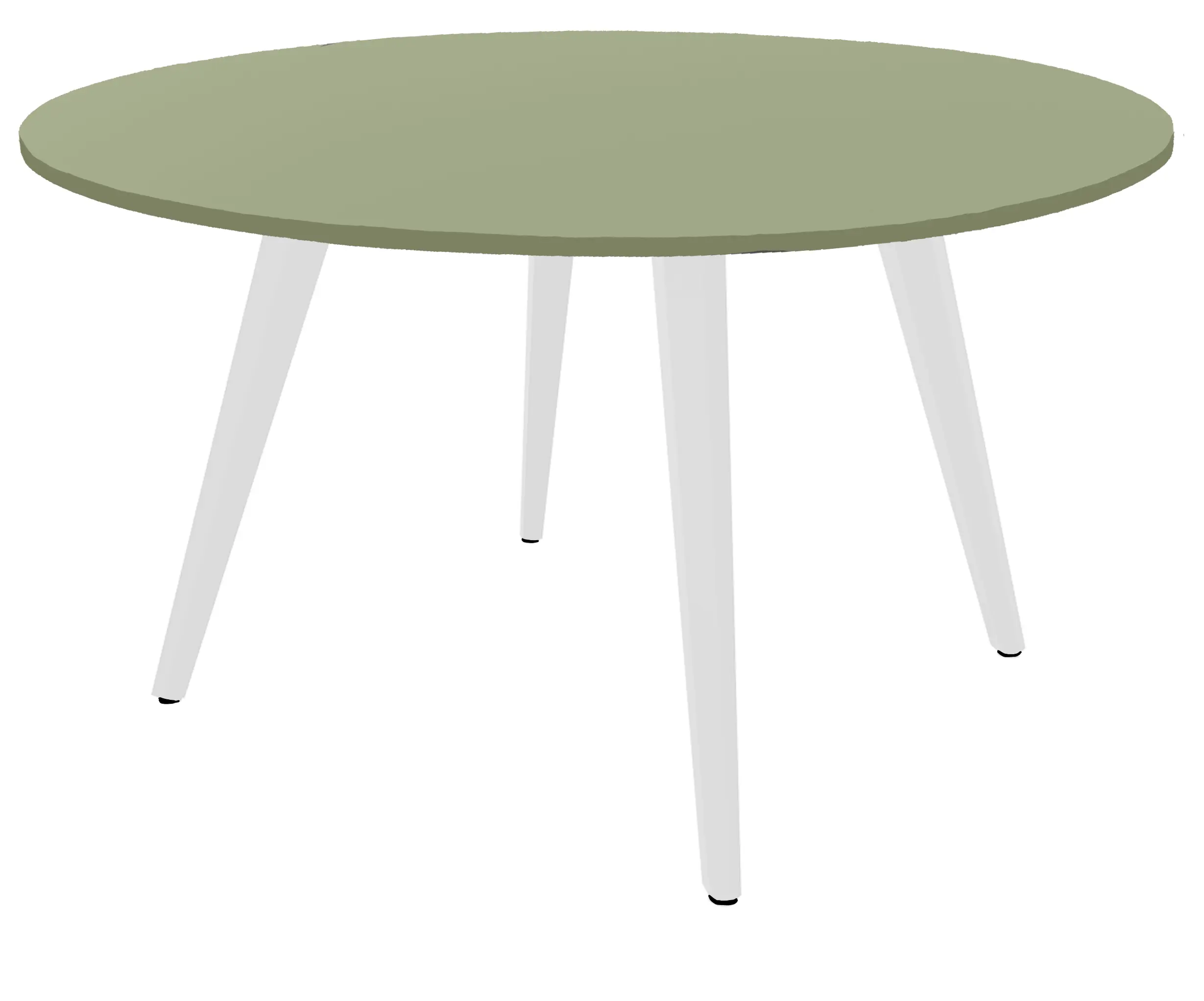 Vergadertafel rond Real-poot Ø160cm Wit Pine