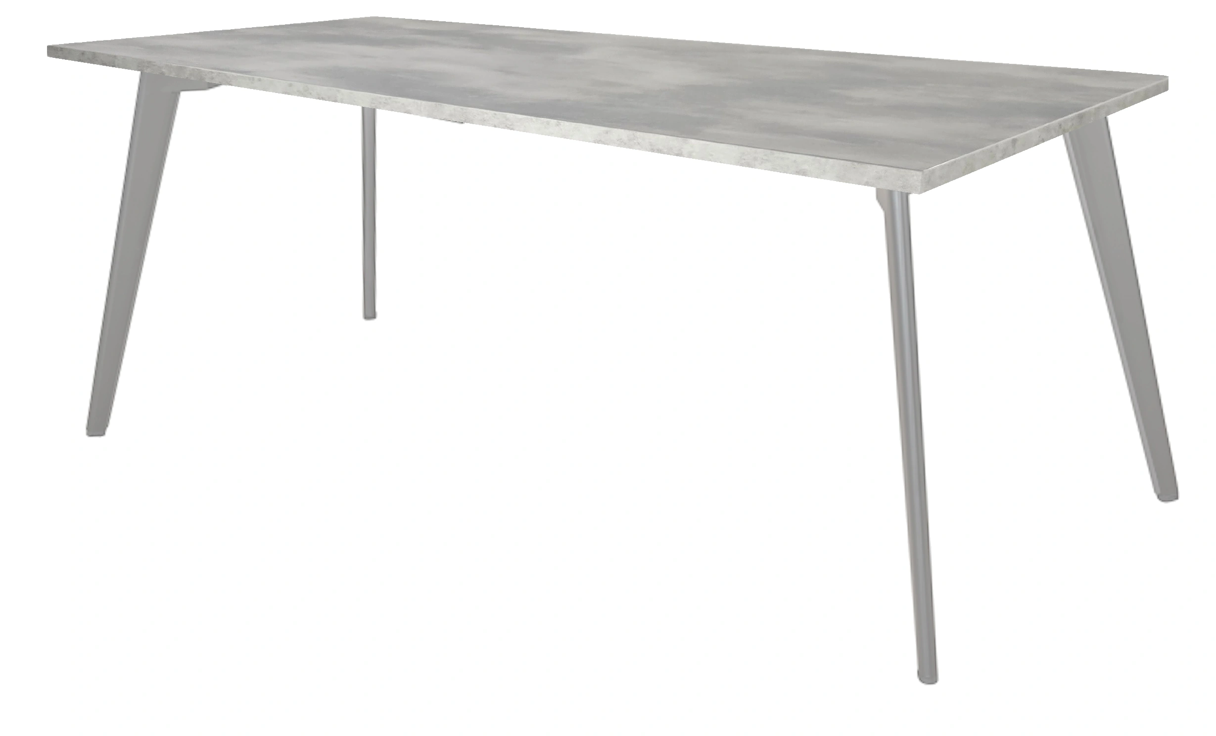 Real-poot Kantinetafel recht 120x80cm Aluminium Oxyd