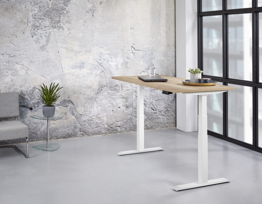 Zit-Sta Bureau Elektrisch 'Professional' EN-527 180x80cm Wit - Cuando