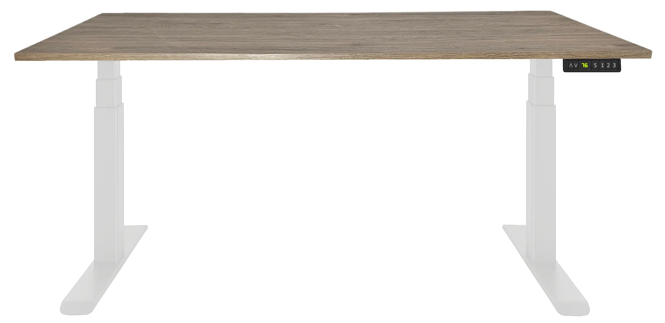 Zit-Sta Bureau Elektrisch 'Professional' EN-527 140x80cm Wit - Hickory Noten