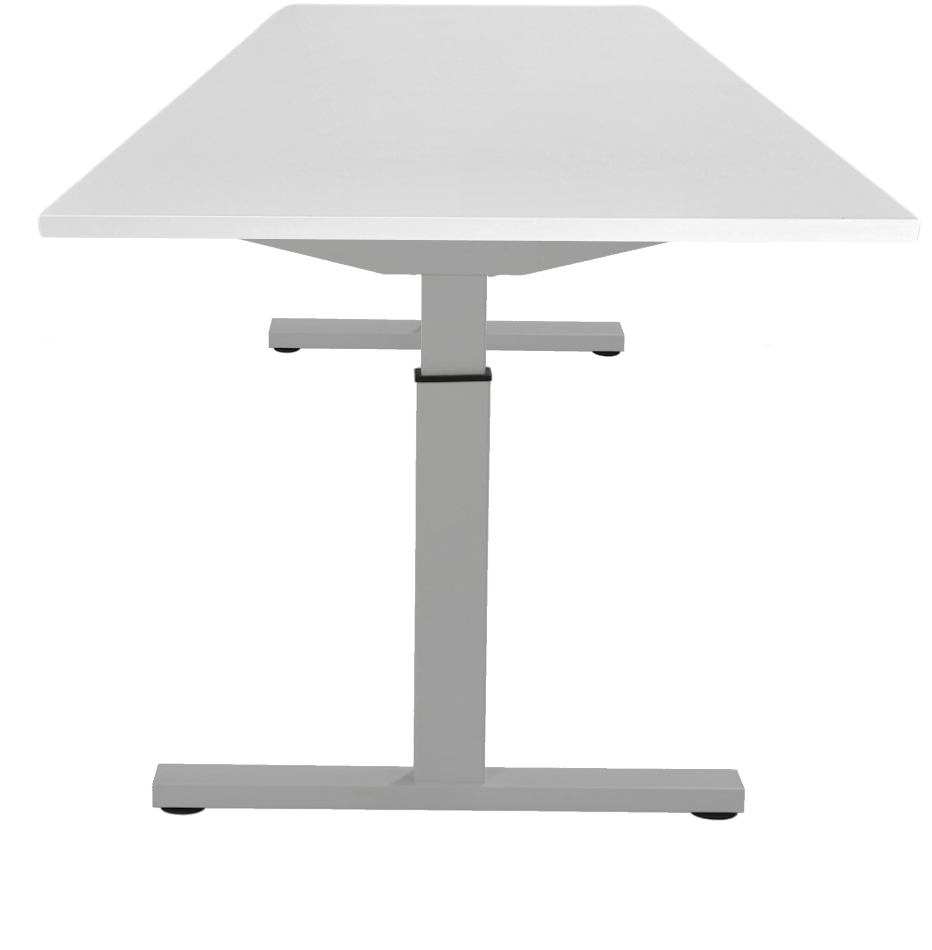 Vamo T-poot Vergadertafel recht 200x80cm Aluminium Wit