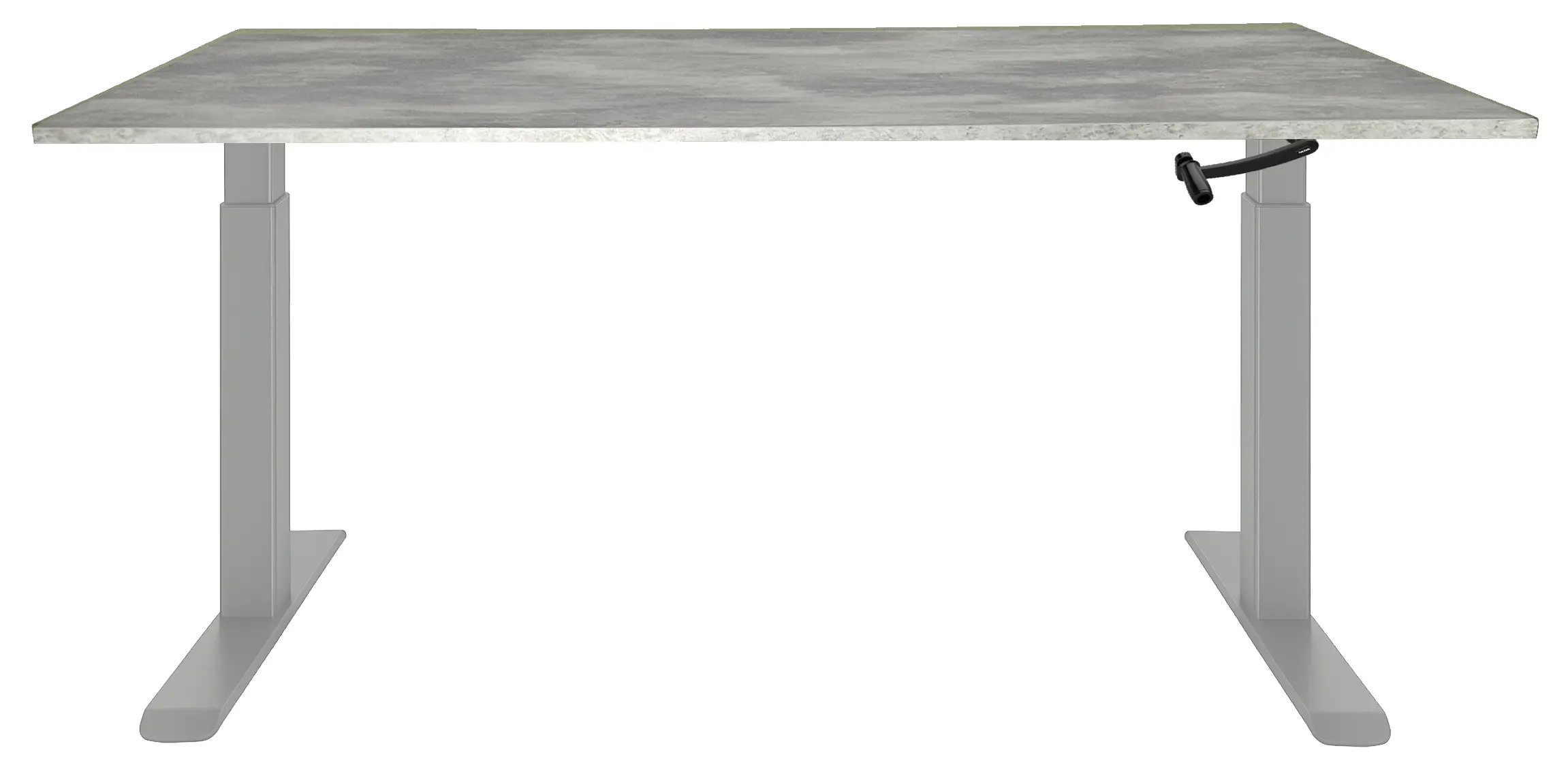 Zit-Sta Bureau Slinger Verstelbaar 140x80cm Aluminium - Oxyd