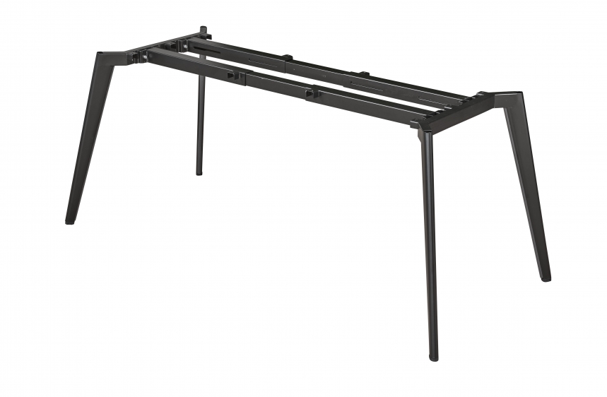 Real-poot Vergadertafel Deens Ovaal 240x120cm Aluminium - Zwart