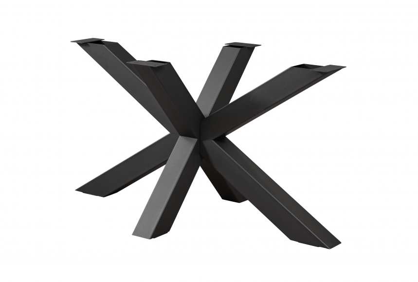 Matrix-poot Vergadertafel Deens Ovaal 240x120cm Zwart - Bruin eiken