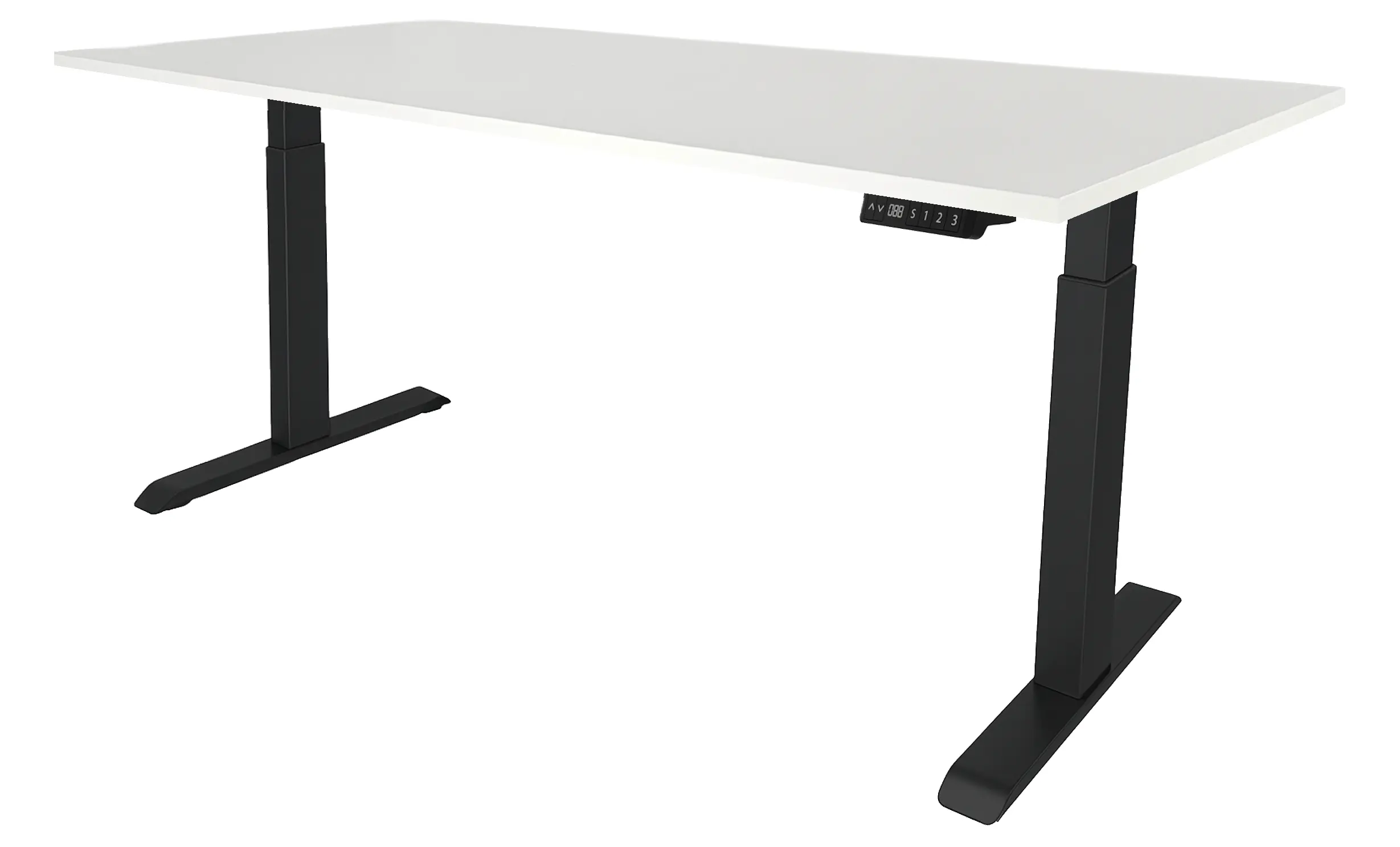 Zit-Sta Bureau Elektrisch 'Basic' 120x80cm Zwart - Wit