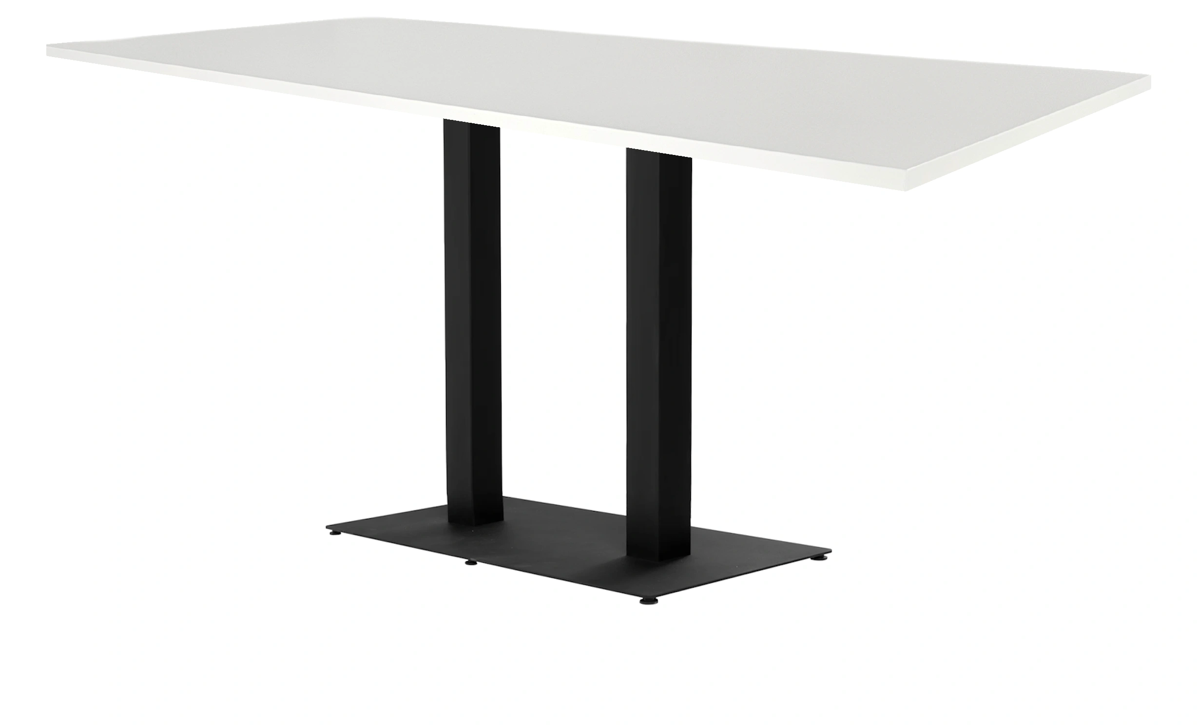 Kolompoot  Vergadertafel recht 160x80cm Zwart Wit