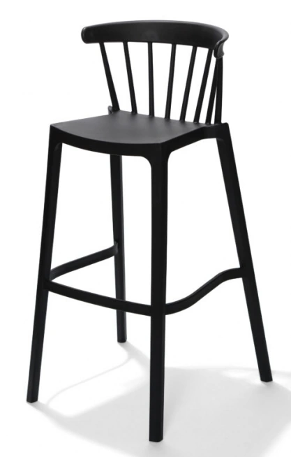 Kunststof Barkruk 'Onno' Zwart