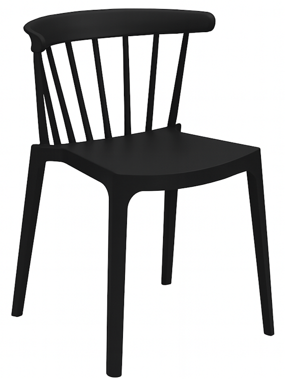 Kunststof Kantinestoel 'Onno' Zwart