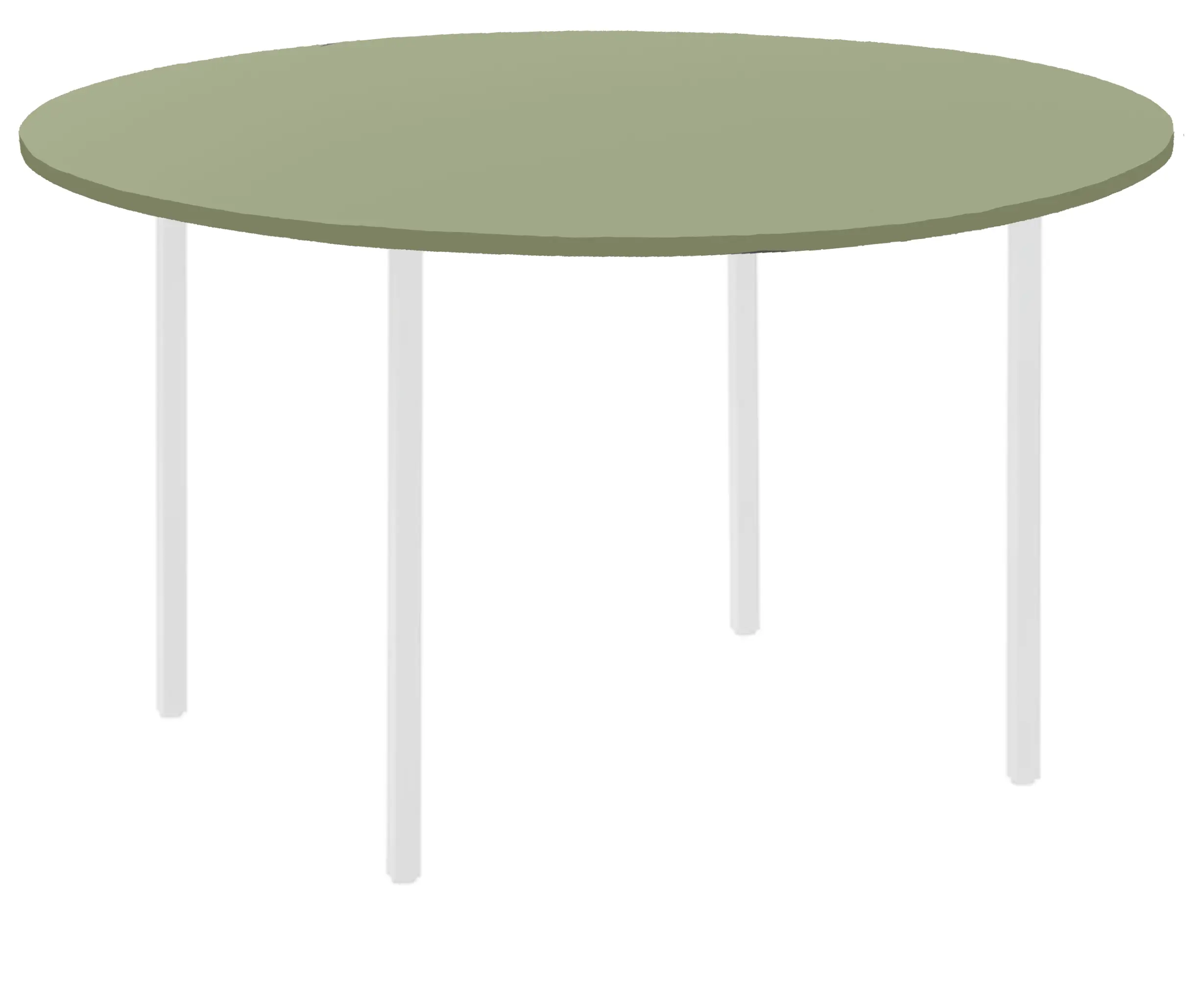 Vergadertafel rond Budget 4-poots Ø120cm Wit Pine