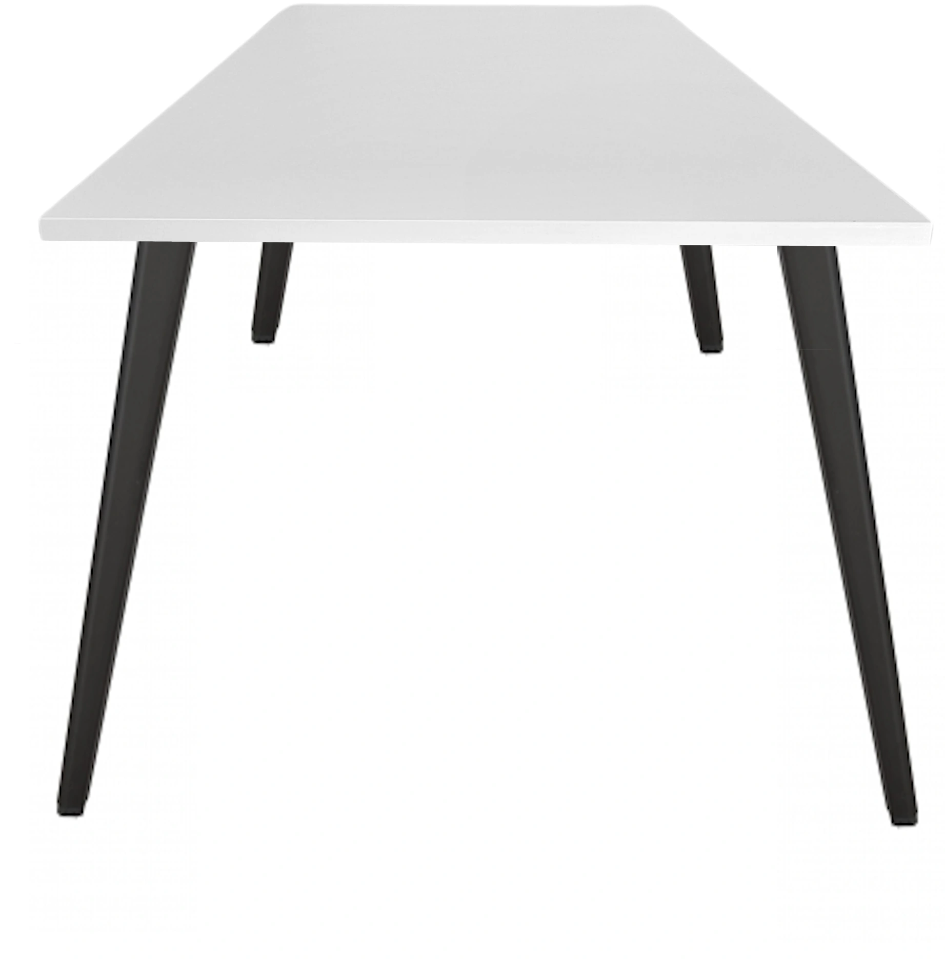 Real-poot Vergadertafel recht 200x100cm Zwart Wit