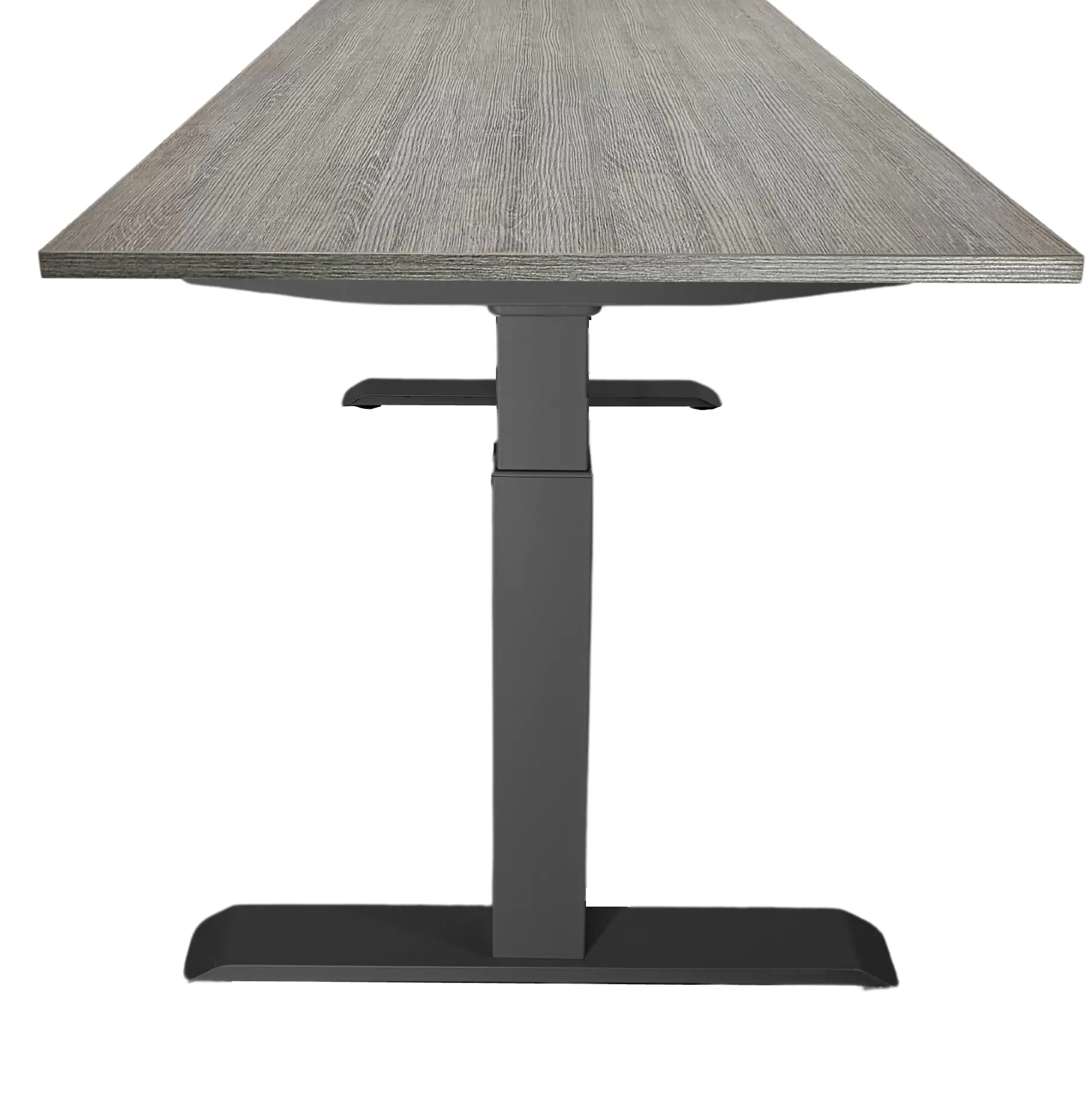 Zit-Sta Bureau Elektrisch 'Basic' 120x80cm Zwart - Bruin eiken