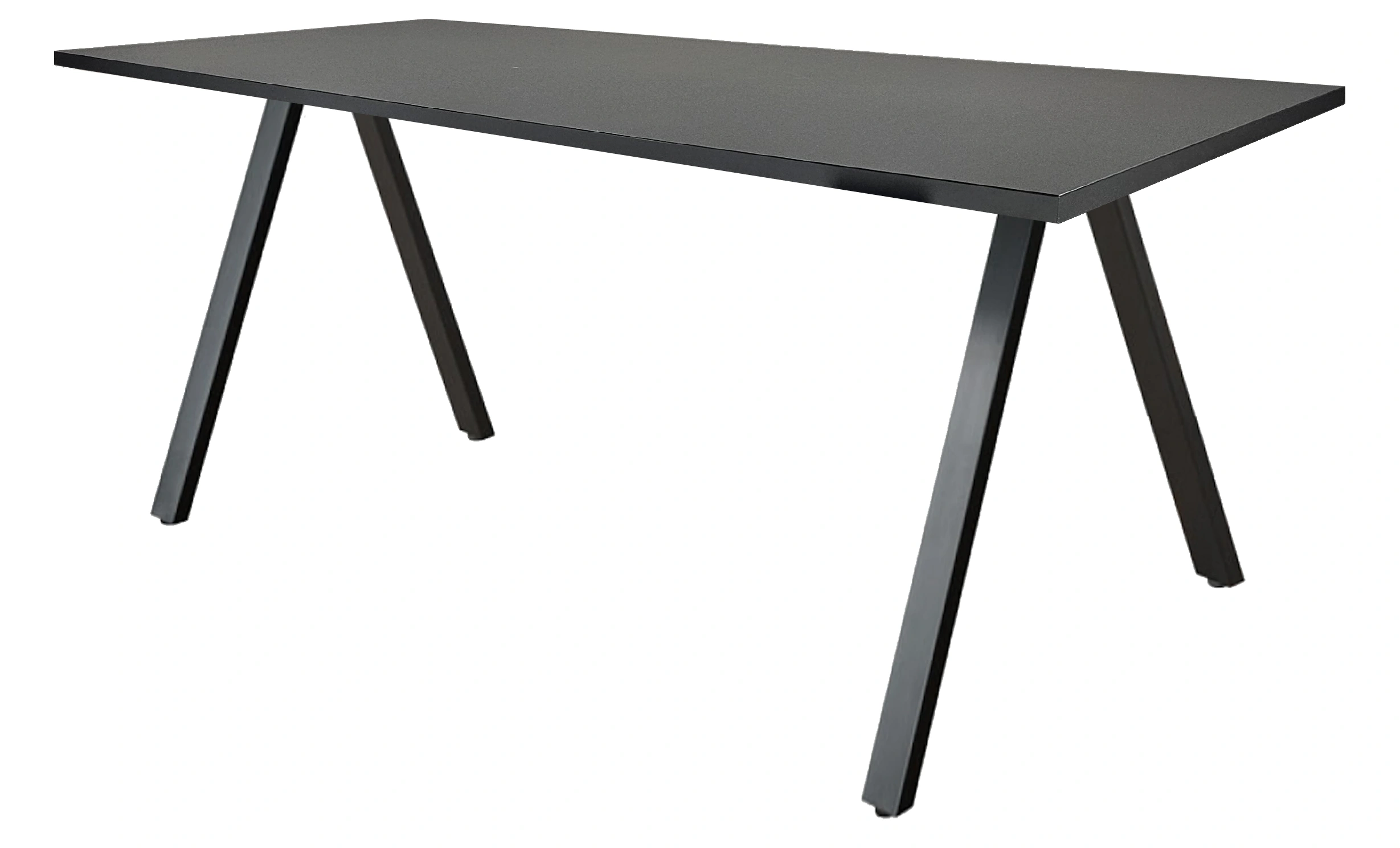 V-poot Vergadertafel recht 200x80cm Zwart Zwart