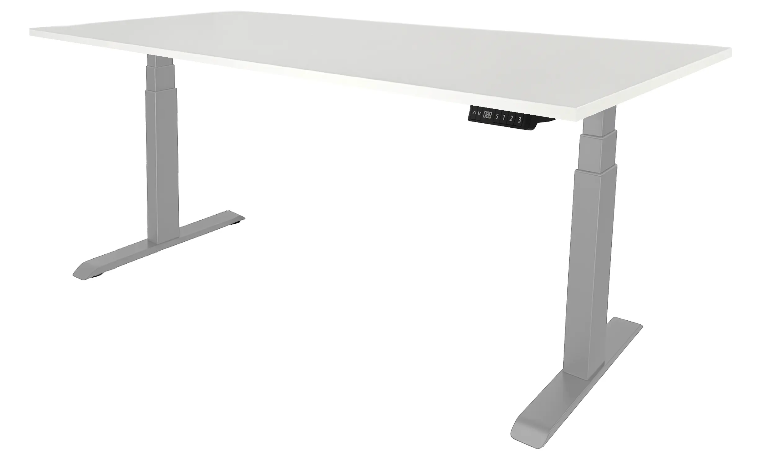 Zit-Sta Bureau Elektrisch 'Professional' EN-527 120x80cm Aluminium - Wit