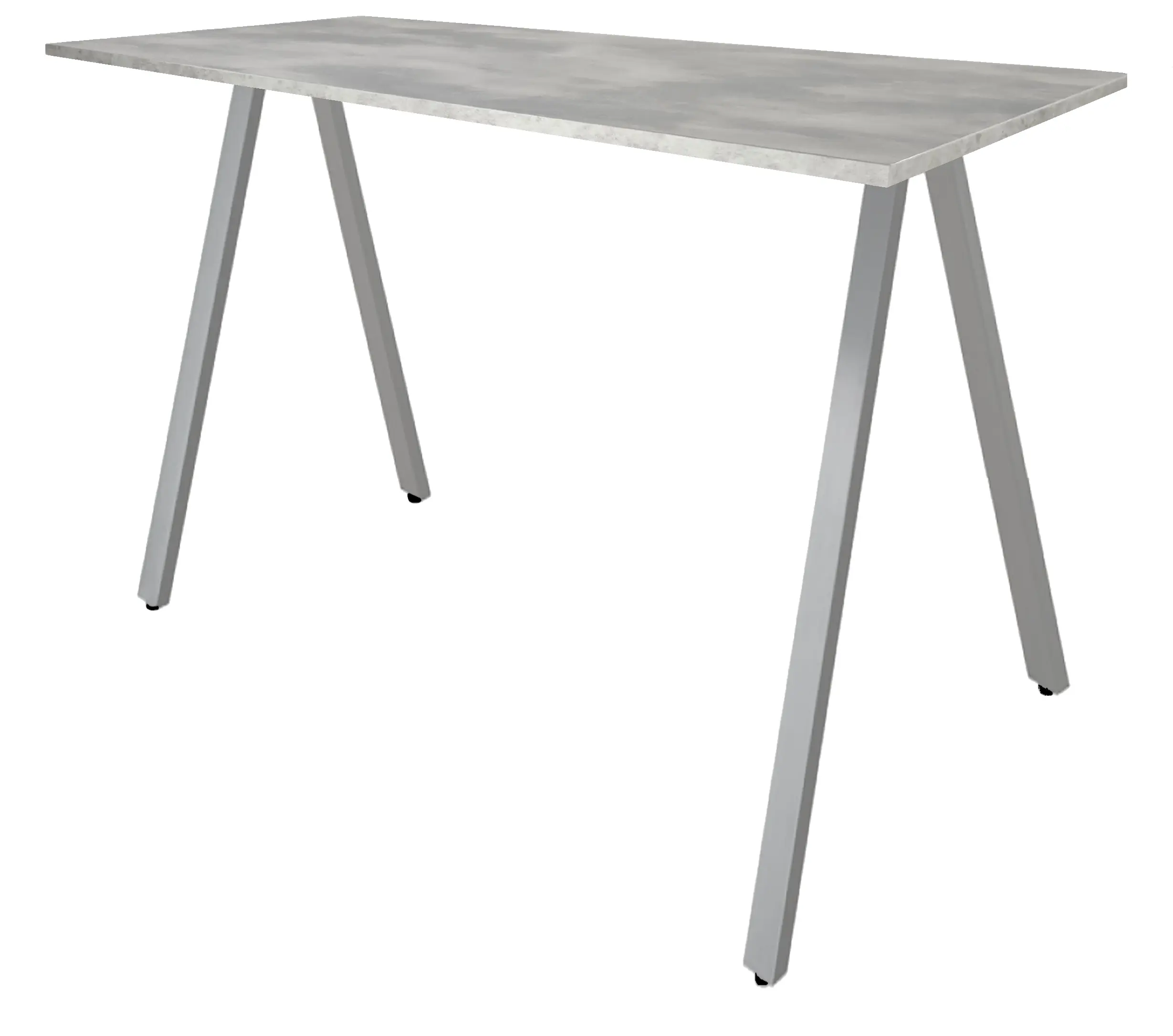 V-poot Bartafel recht 200x100cm Aluminium Oxyd