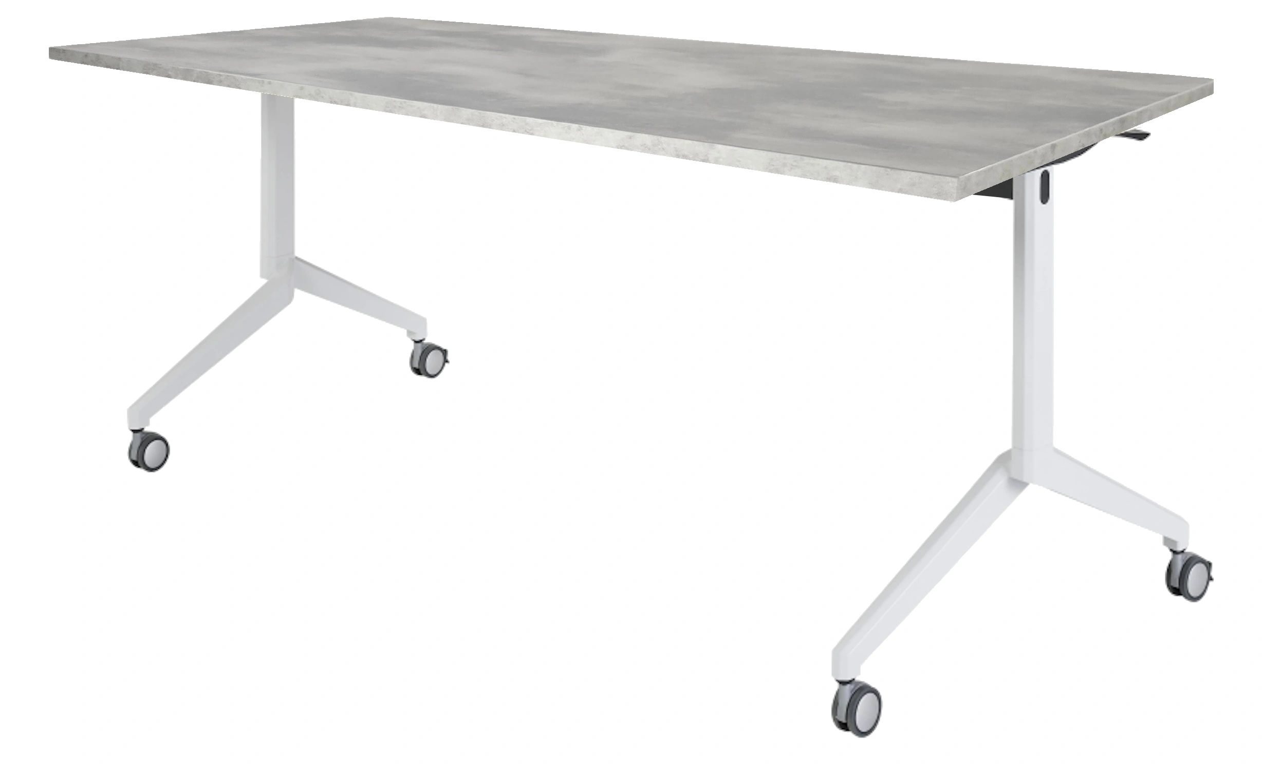 Inklapbare en verrijdbare Kantinetafel recht 180x80cm Wit Oxyd