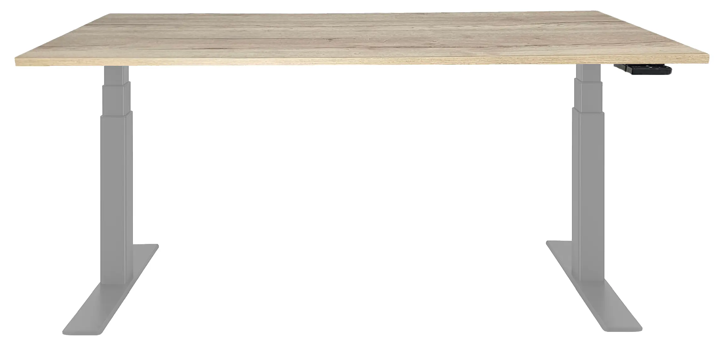 Zit-Sta Bureau Elektrisch 'Deluxe' NPR-1813 200x80cm Aluminium - Natuur eiken