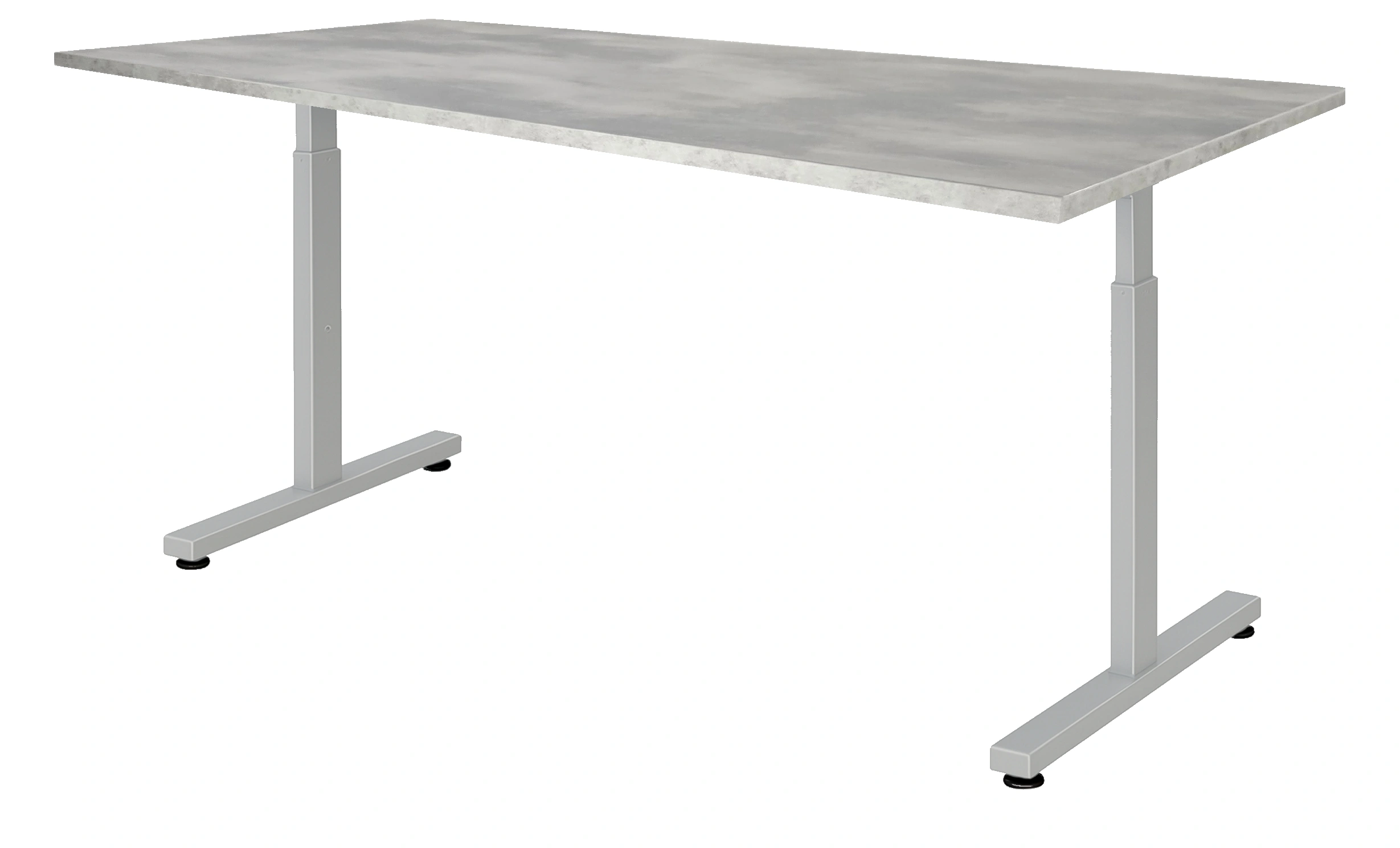 Verstelbaar Bureau Vamo T-poot 200x100cm Aluminium Oxyd